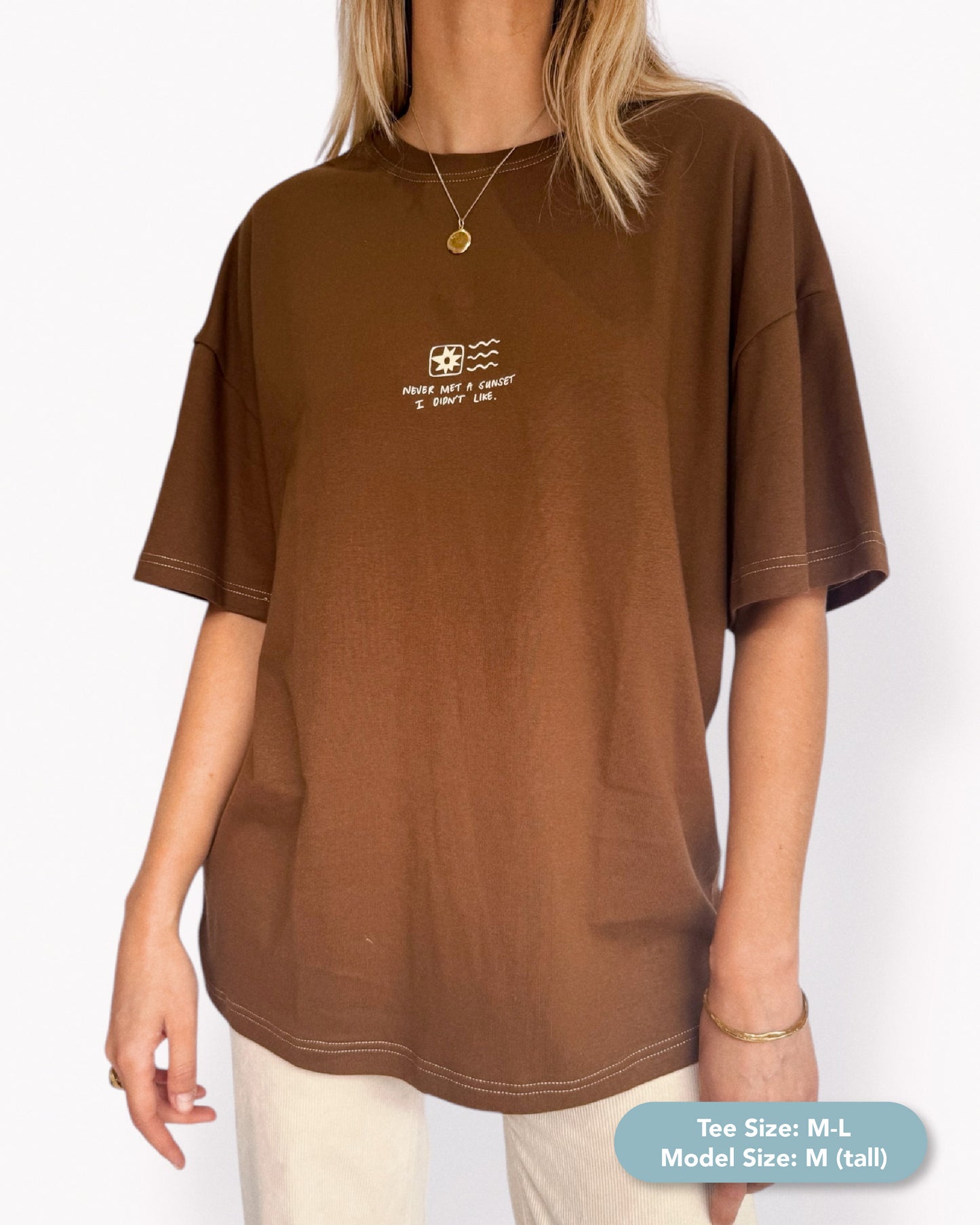 Unisex "Sunset" Short Tee (Brown)