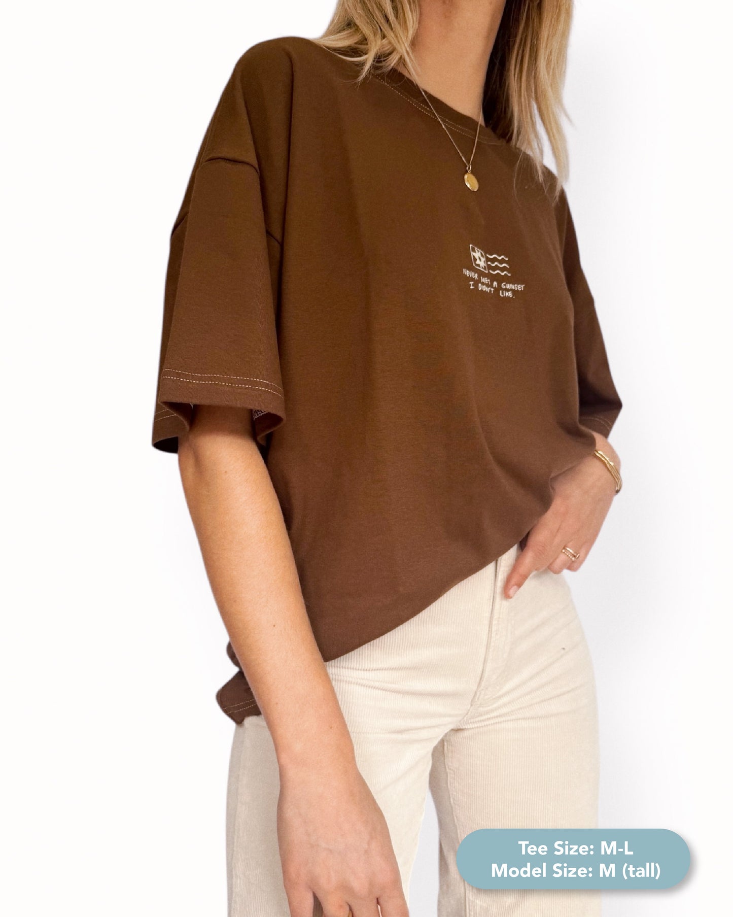 Unisex "Sunset" Short Tee (Brown)
