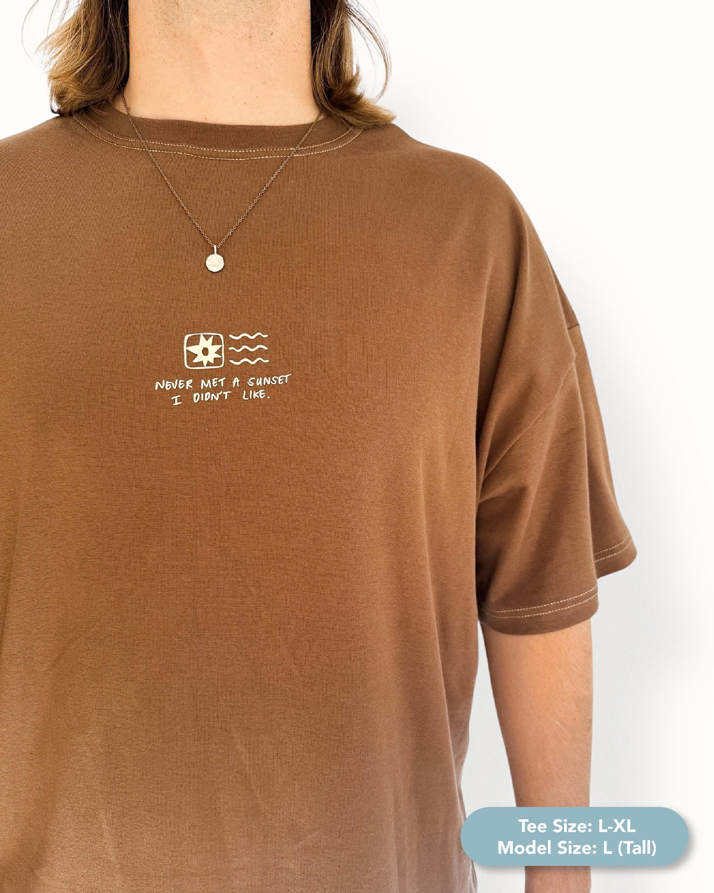Unisex "Sunset" Short Tee (Brown)