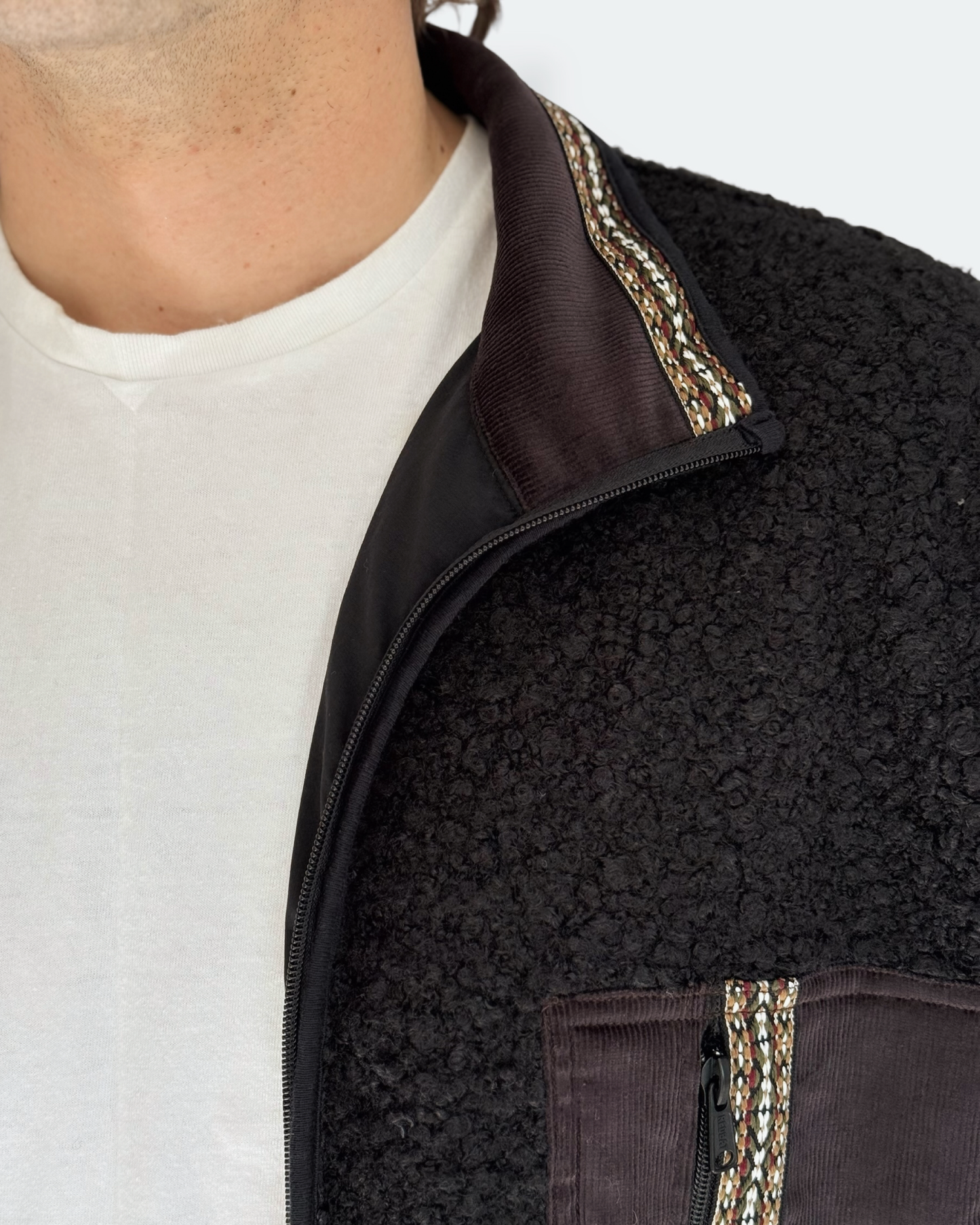 Bomber Jacket - Black Sherpa