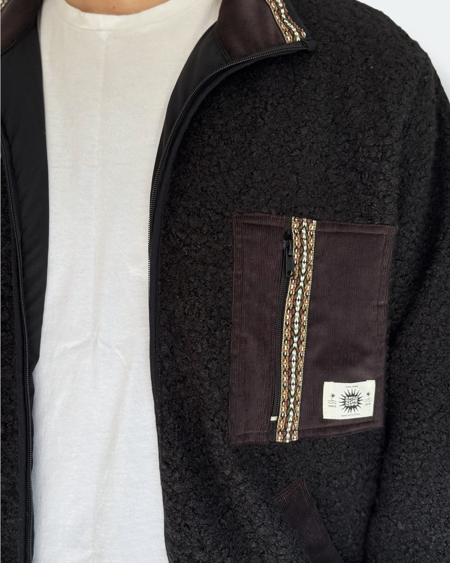 Bomber Jacket - Black Sherpa