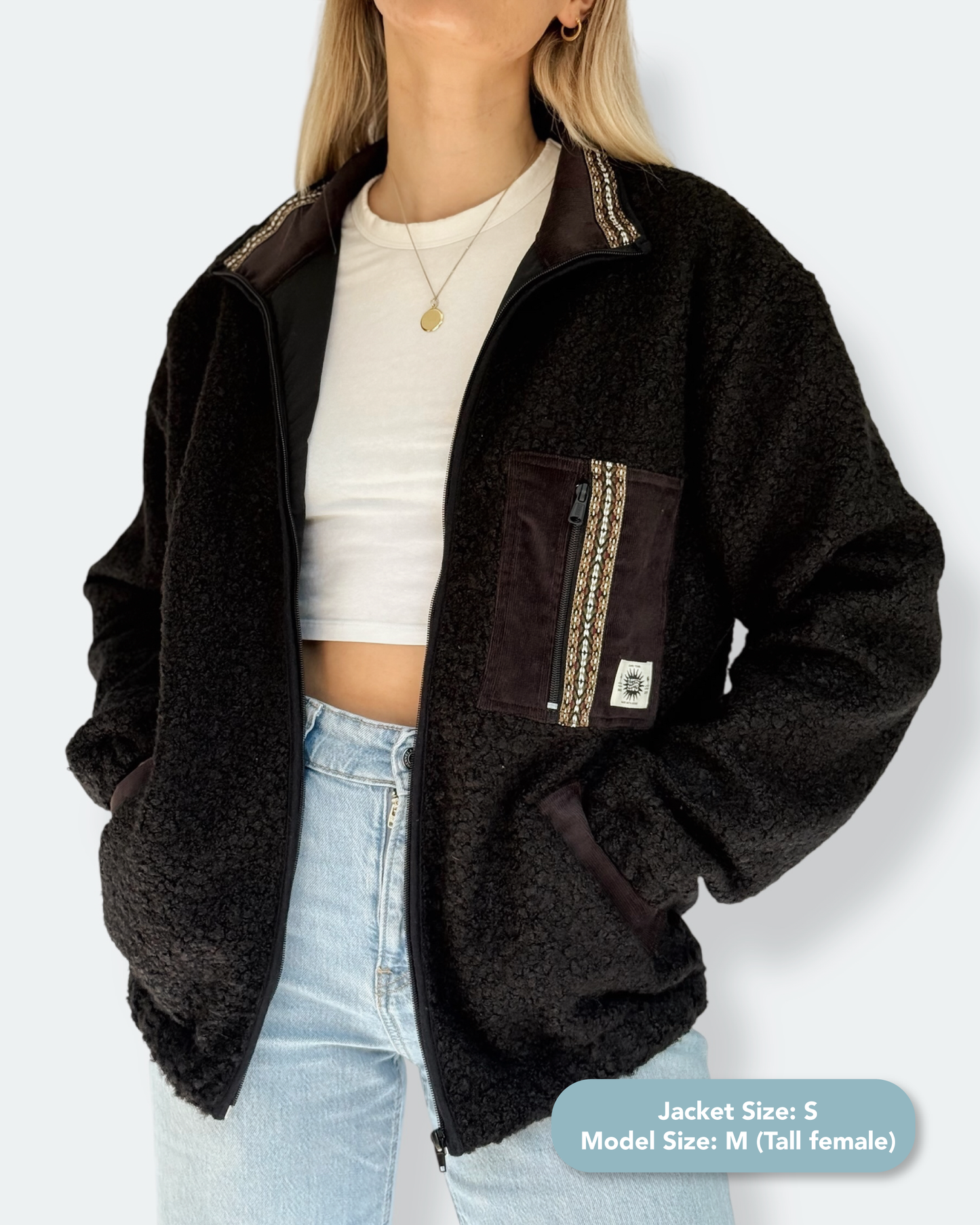 Bomber Jacket - Black Sherpa