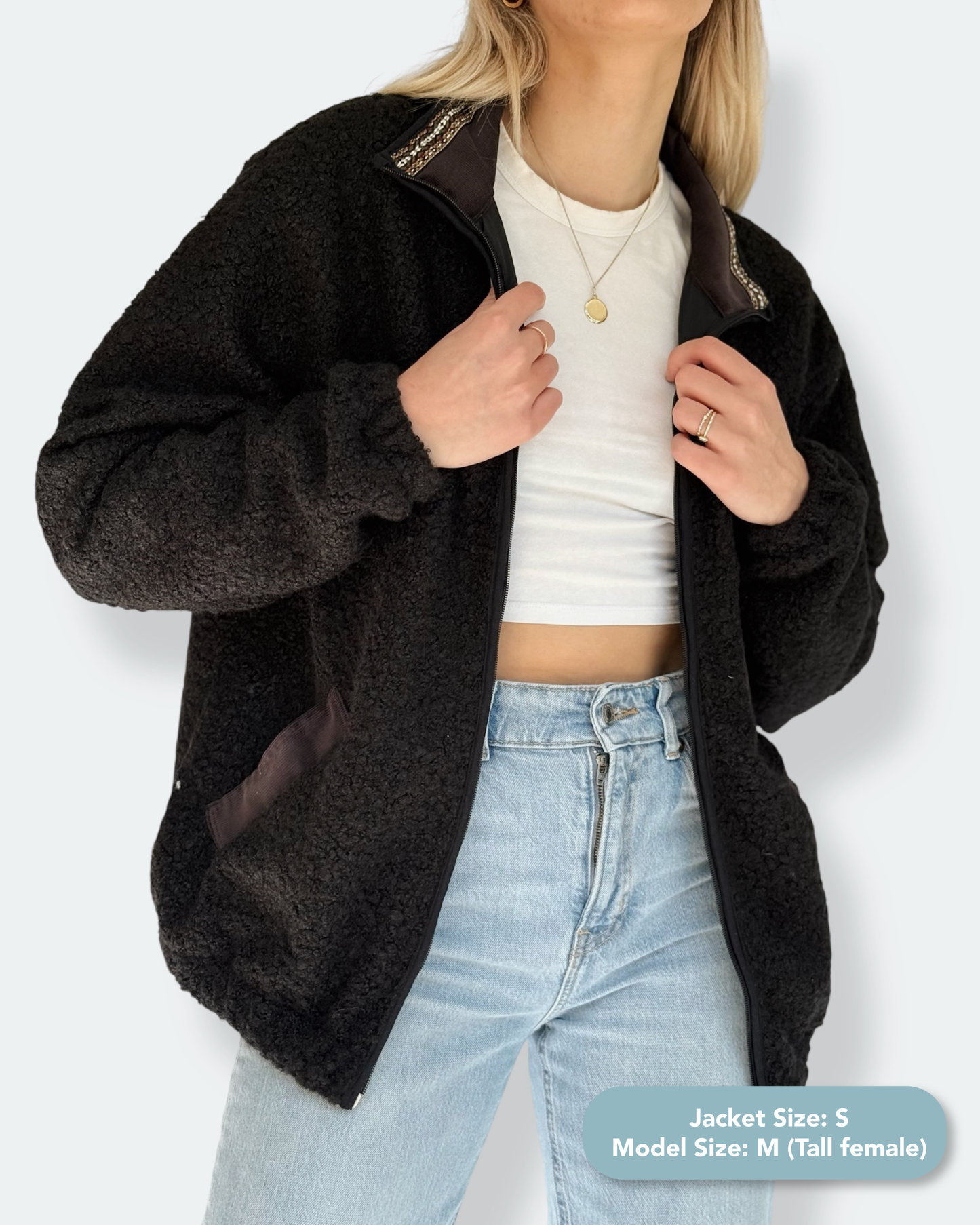 Bomber Jacket - Black Sherpa