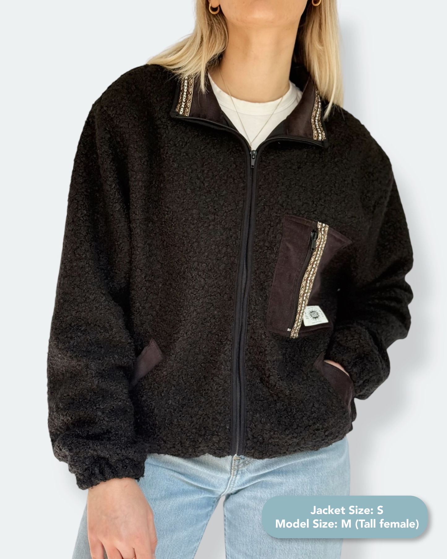 Bomber Jacket - Black Sherpa