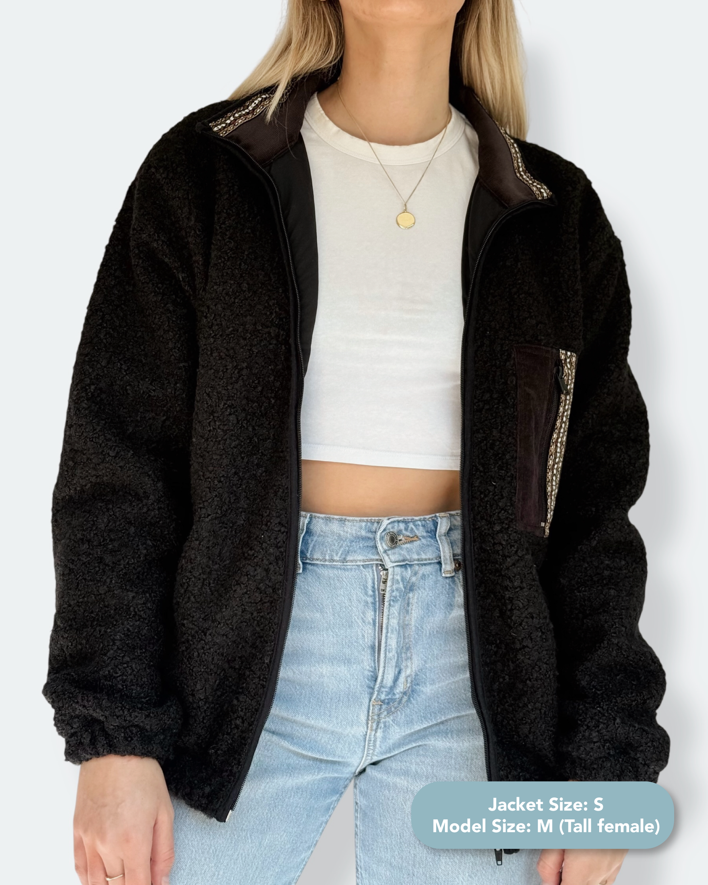 Bomber Jacket - Black Sherpa