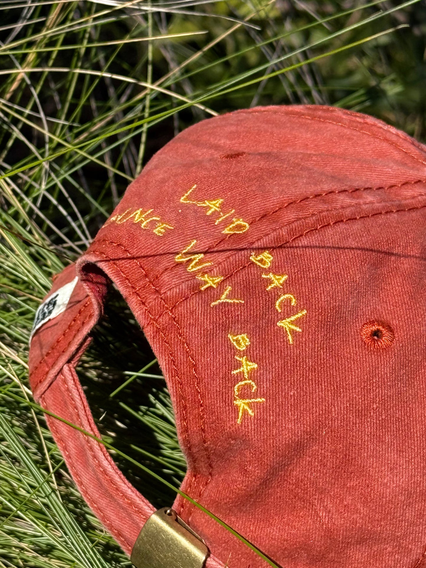 "Laid Back Since Way Back" - Washed Cotton Cap (Rust)
