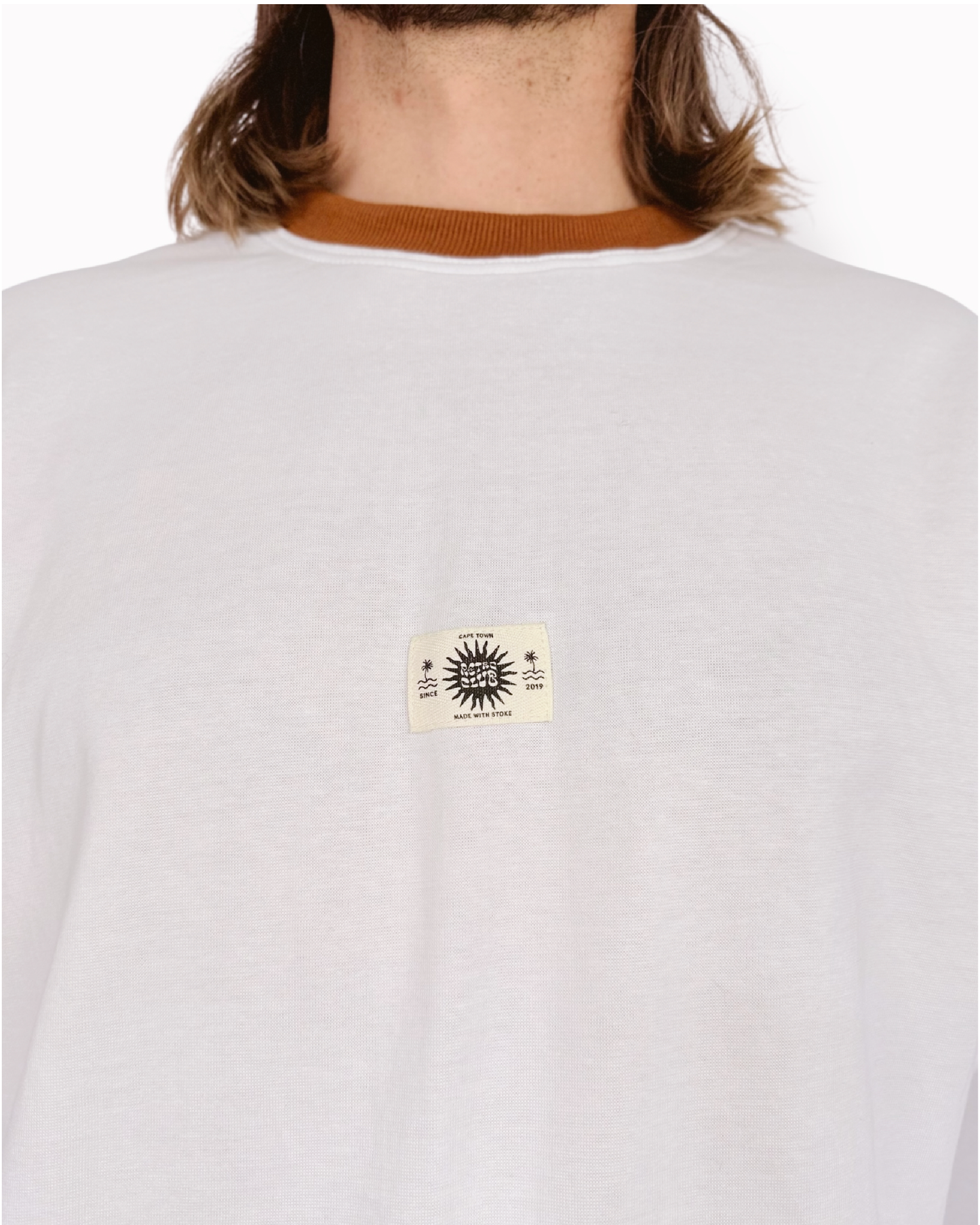 Unisex Classic White Long Sleeve (Burnt Collar)