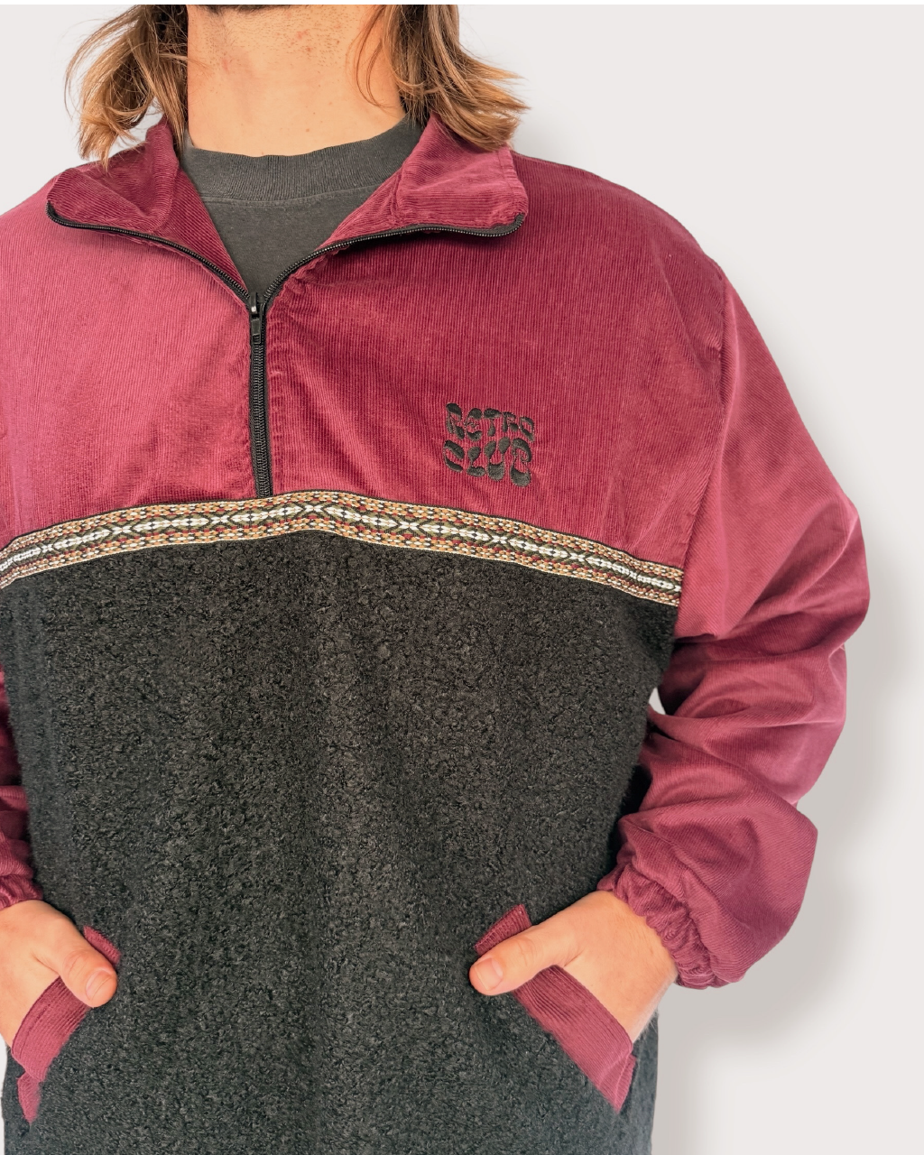 Dawn quarter zip - Black Sherpa