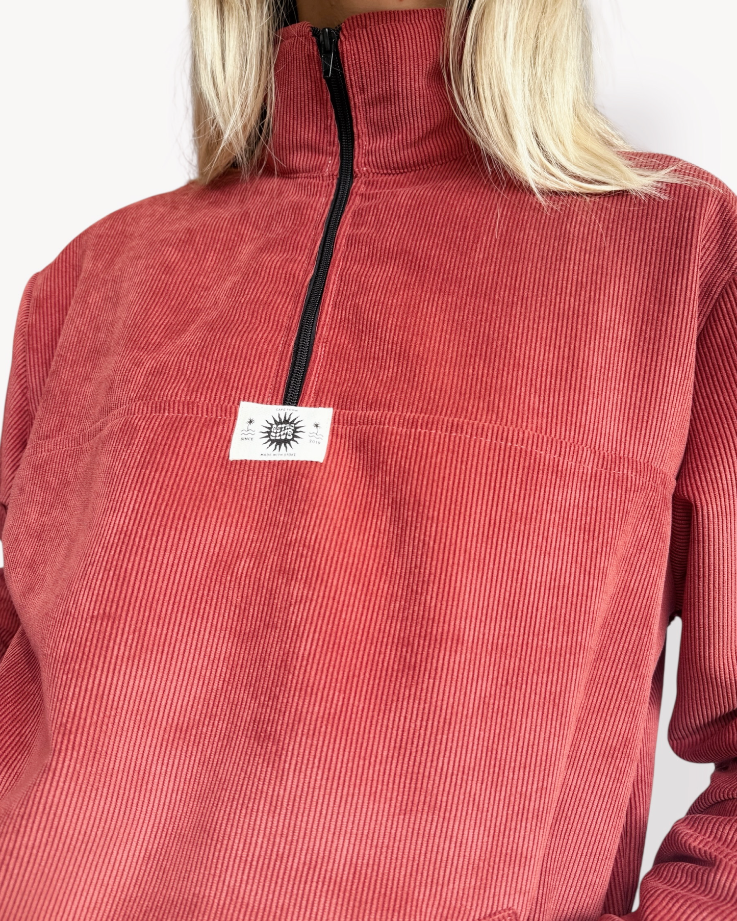 Dusk quarter zip - Retro Red