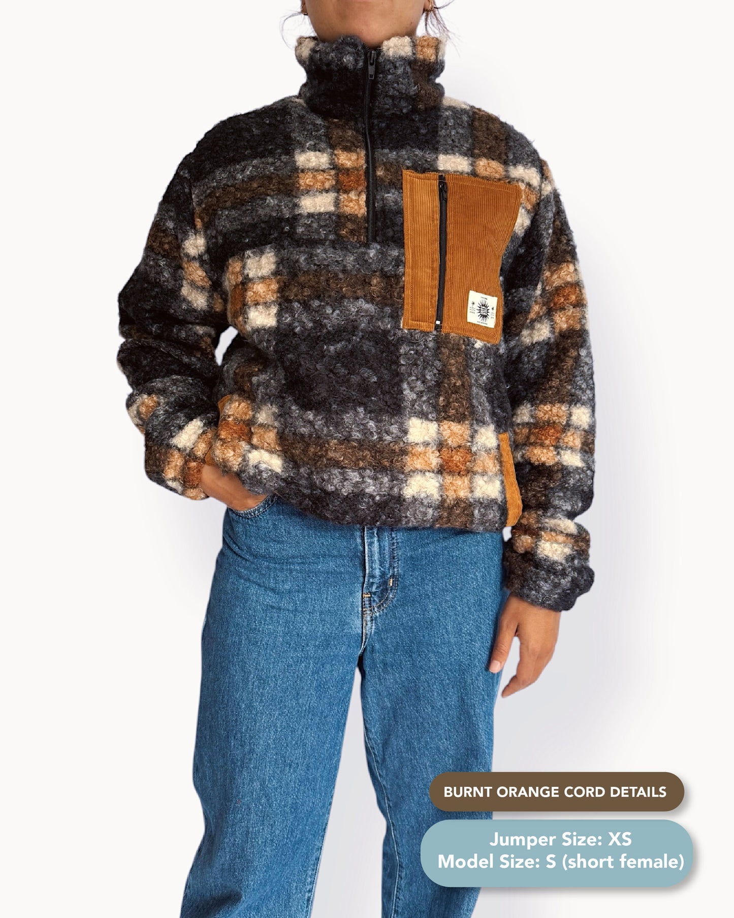 Summit Quarter Zip - Plaid Sherpa