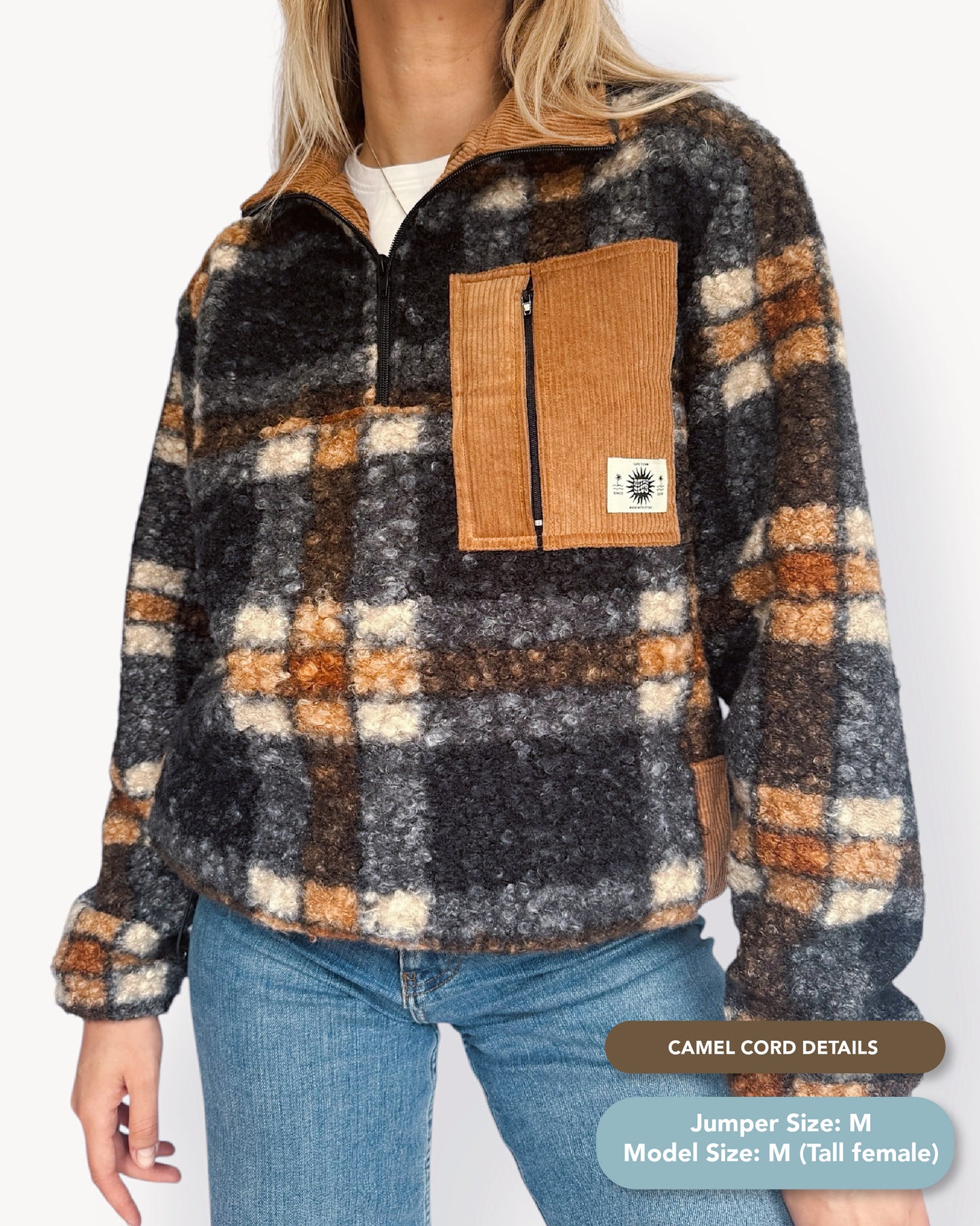Summit Quarter Zip - Plaid Sherpa
