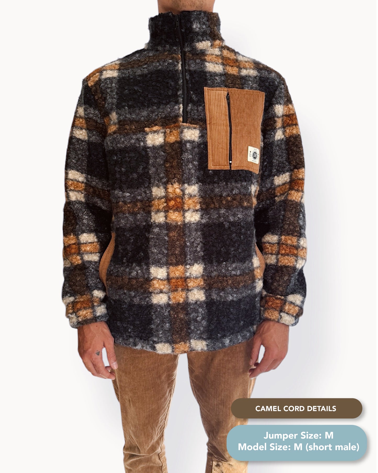 Summit Quarter Zip - Plaid Sherpa