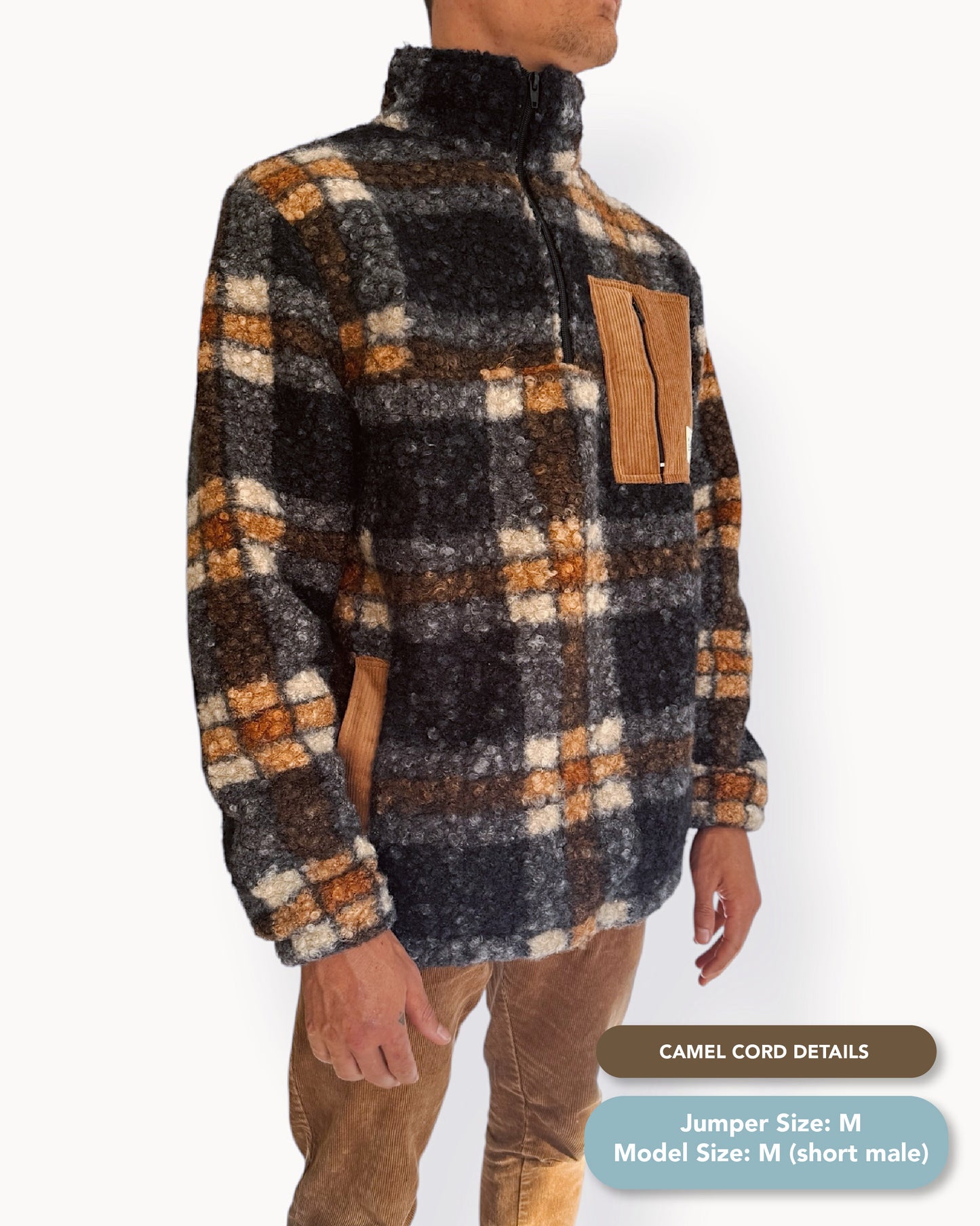 Summit Quarter Zip - Plaid Sherpa