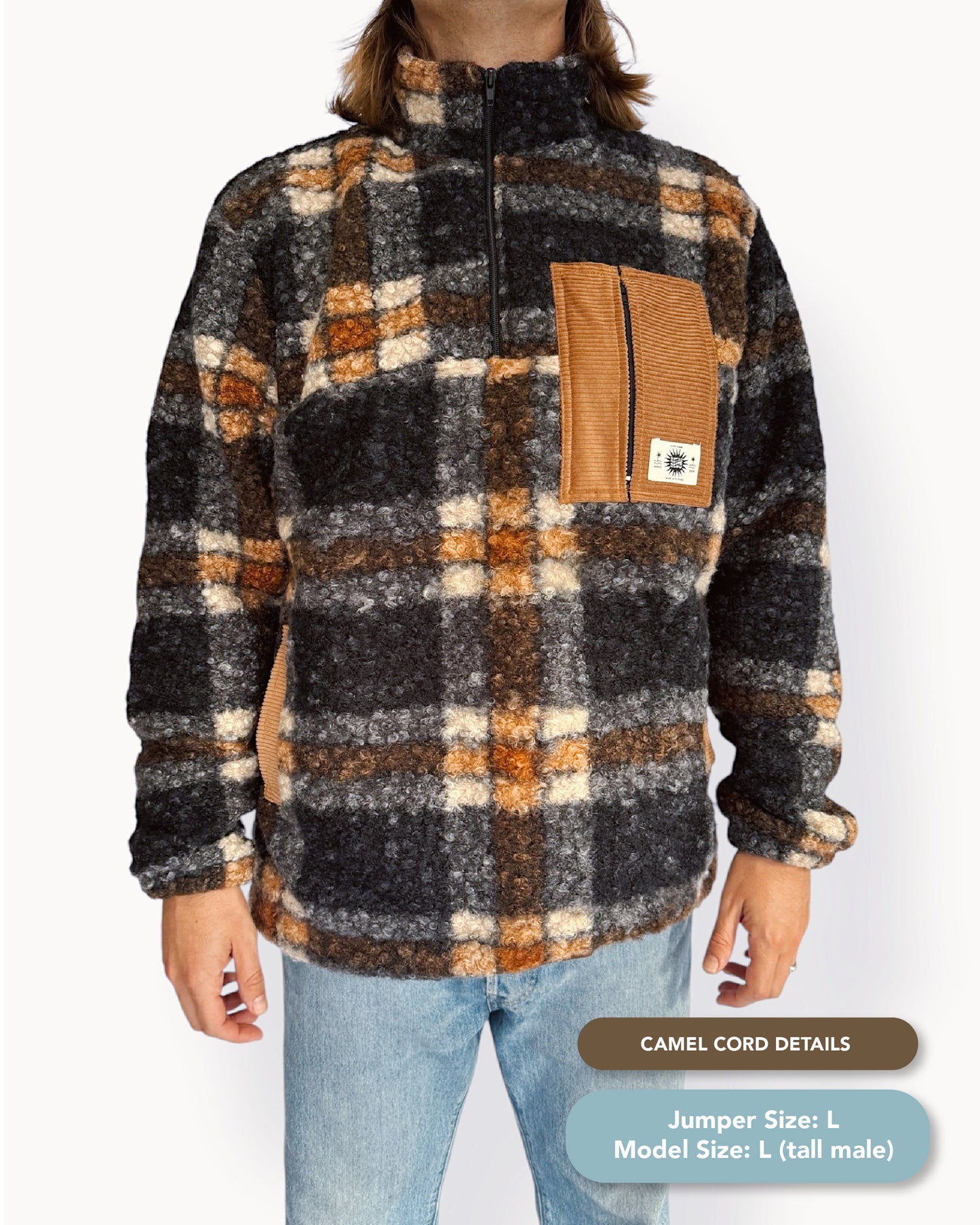 Summit Quarter Zip - Plaid Sherpa