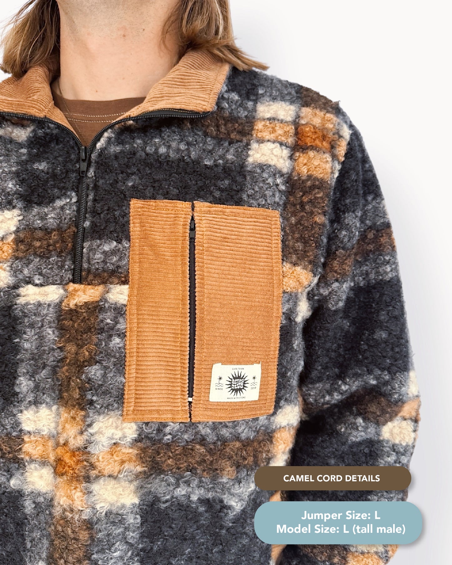 Summit Quarter Zip - Plaid Sherpa