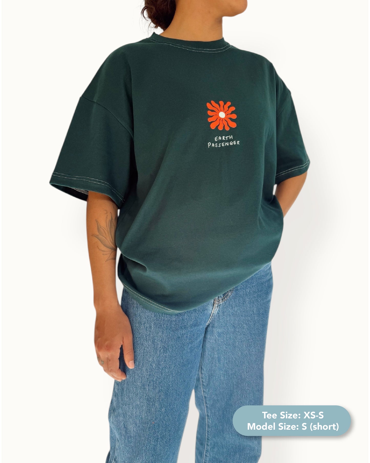 Unisex "Earth Passenger" Short Tee (Teal)