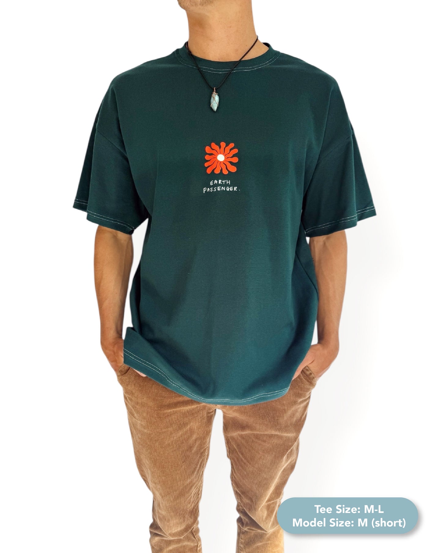 Unisex "Earth Passenger" Short Tee (Teal)