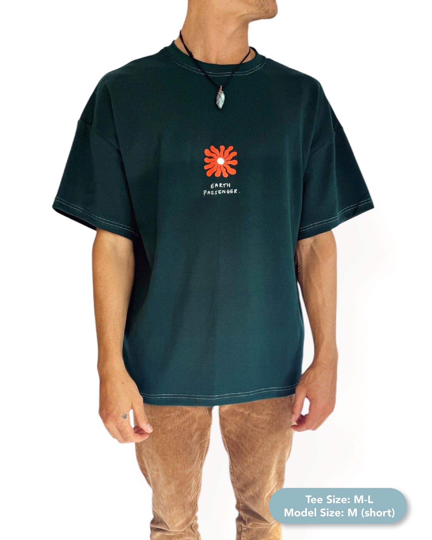Unisex "Earth Passenger" Short Tee (Teal)