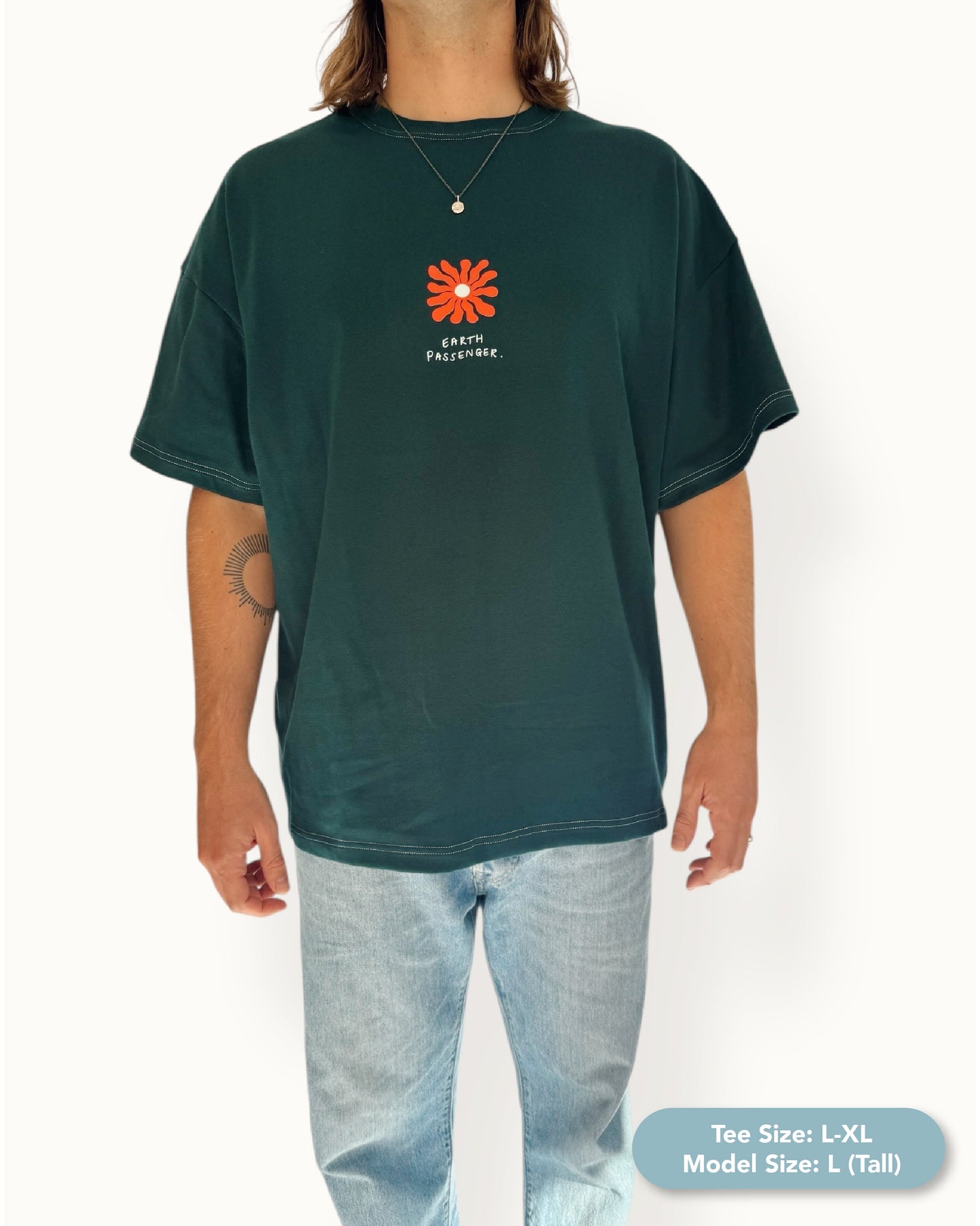 Unisex "Earth Passenger" Short Tee (Teal)