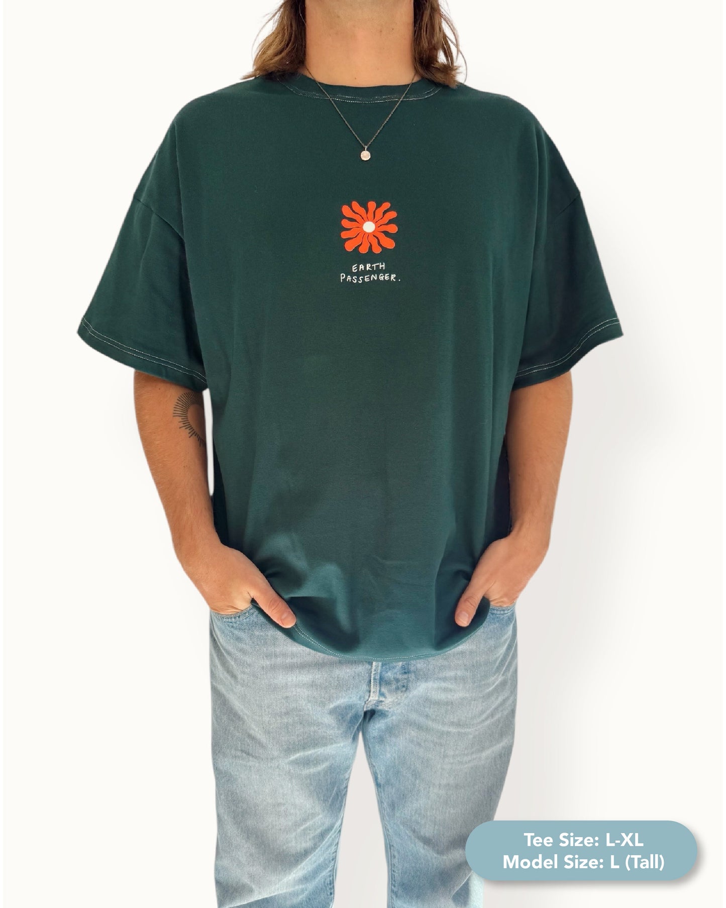 Unisex "Earth Passenger" Short Tee (Teal)