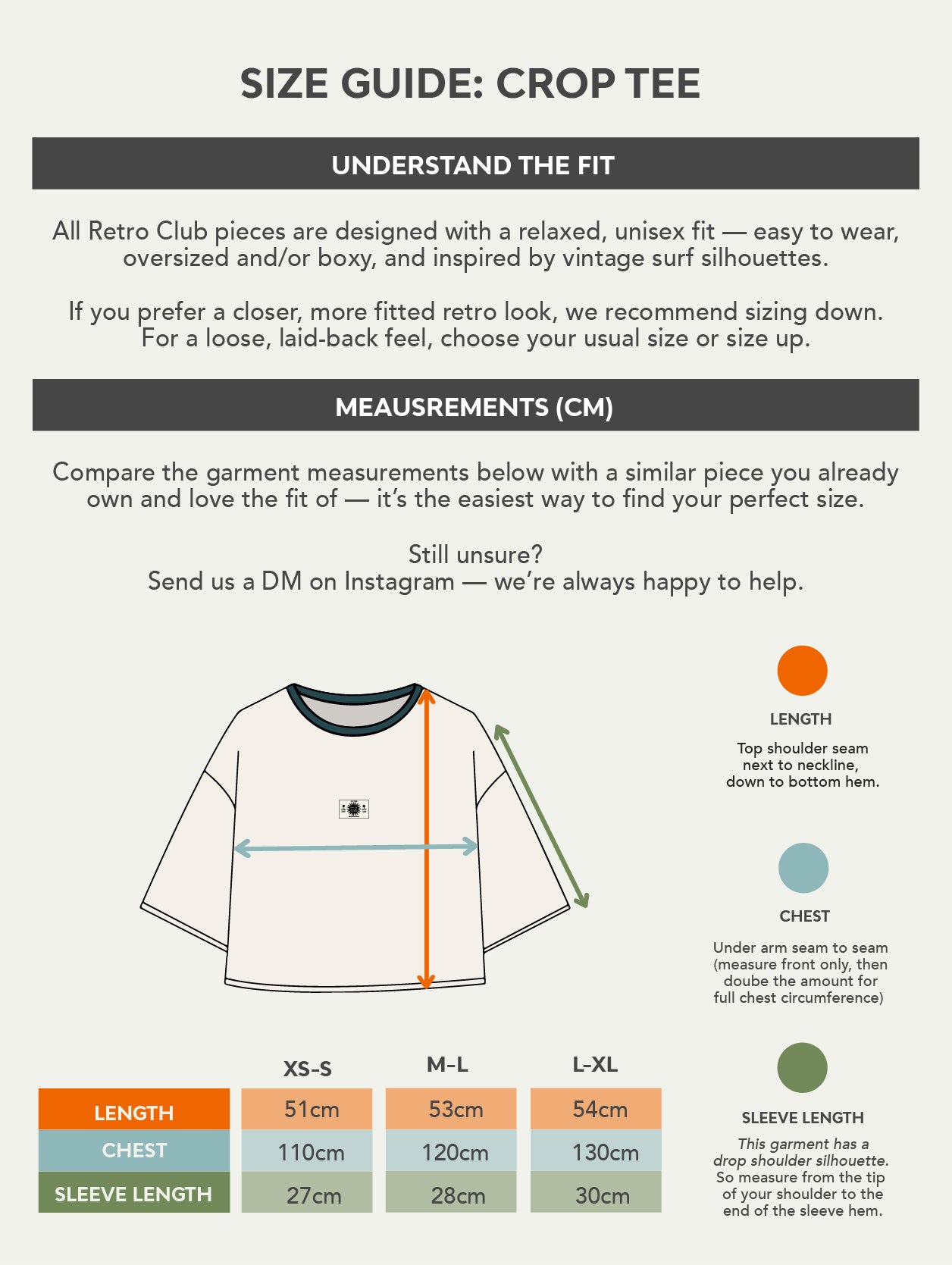 Unisex Solstice Crop Tee (Cream)