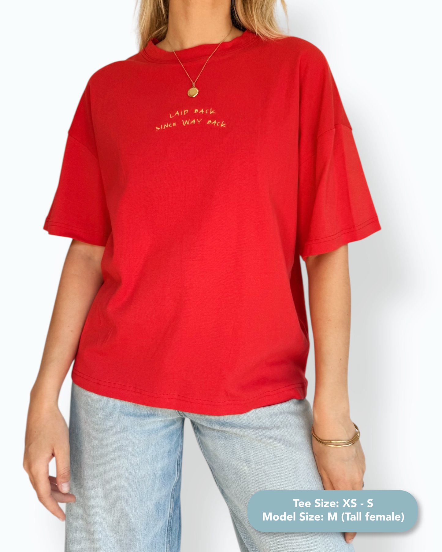 "Laid Back" Unisex Short Tee (Red)