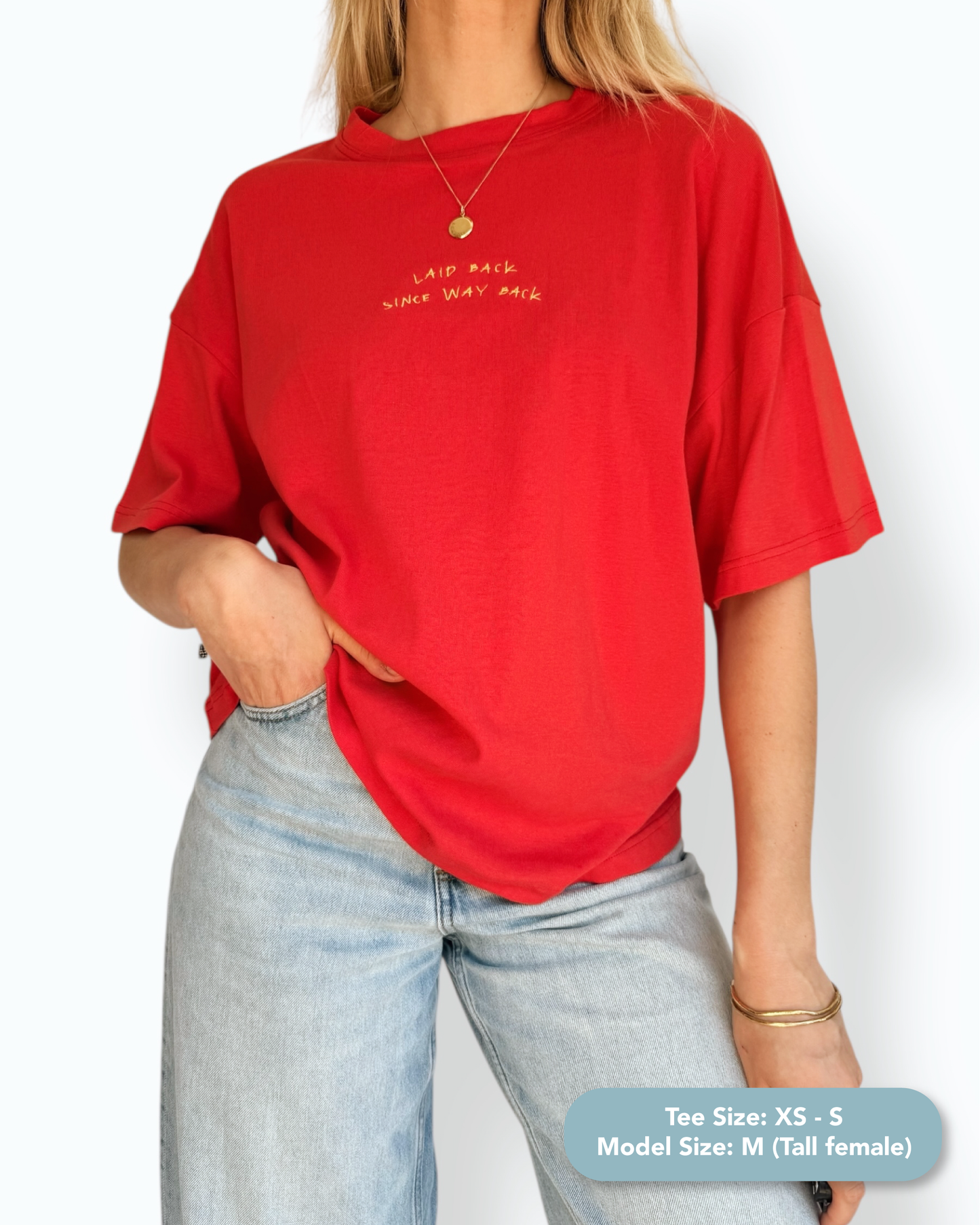 "Laid Back" Unisex Short Tee (Red)