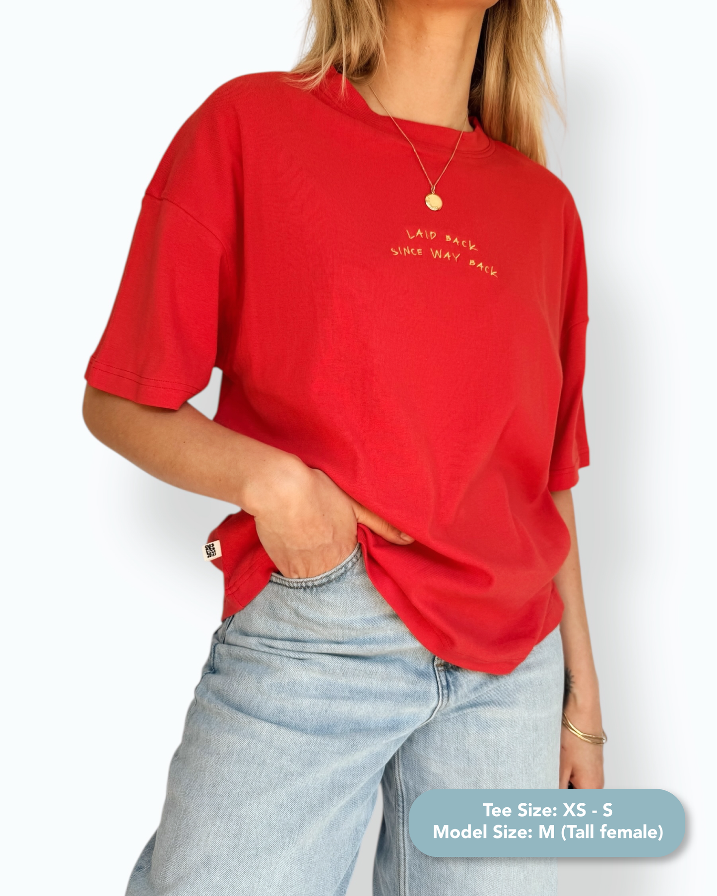 "Laid Back" Unisex Short Tee (Red)