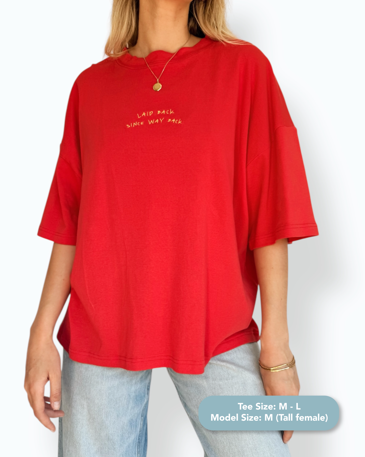 "Laid Back" Unisex Short Tee (Red)