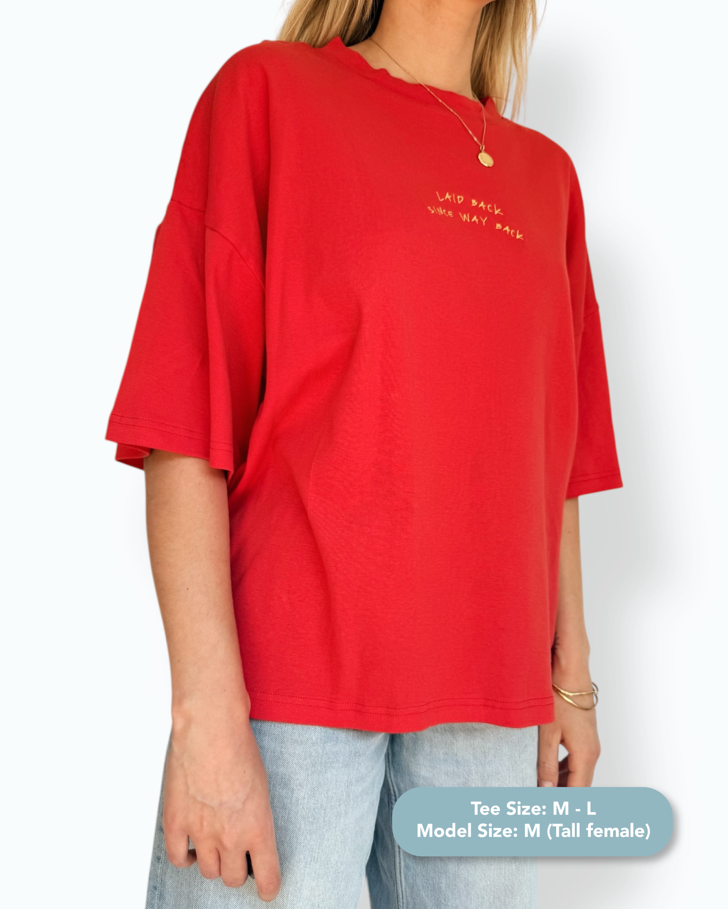 "Laid Back" Unisex Short Tee (Red)