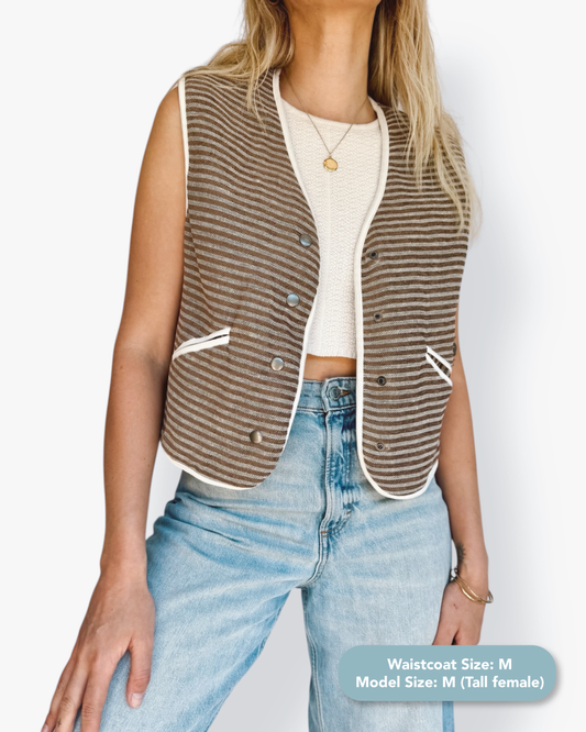 Striped Gilet Waistcoat