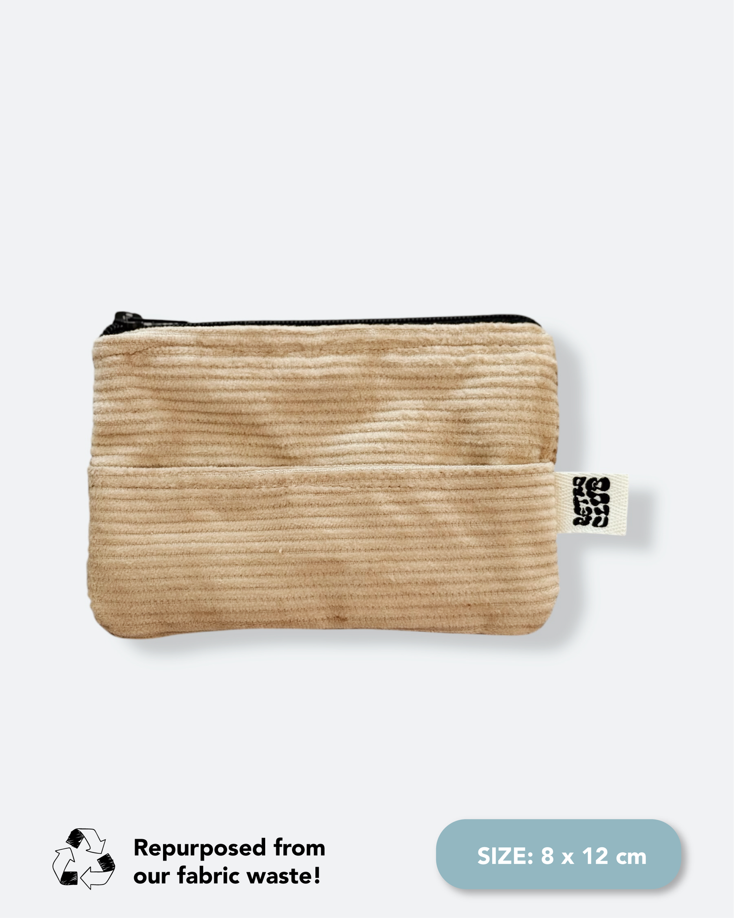Zero Waste Pouch Set - Cream & Camel Corduroy