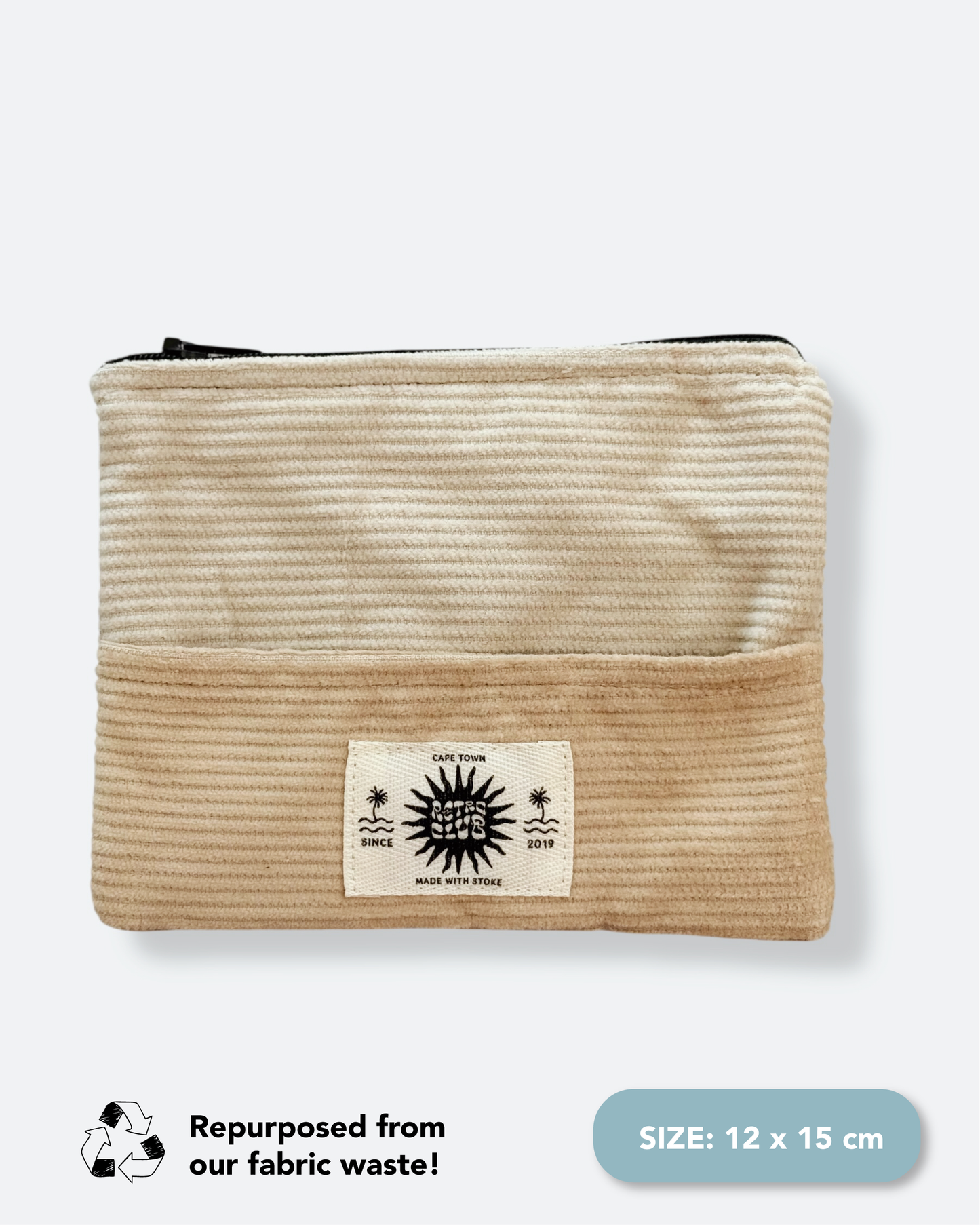 Zero Waste Pouch Set - Cream Corduroy