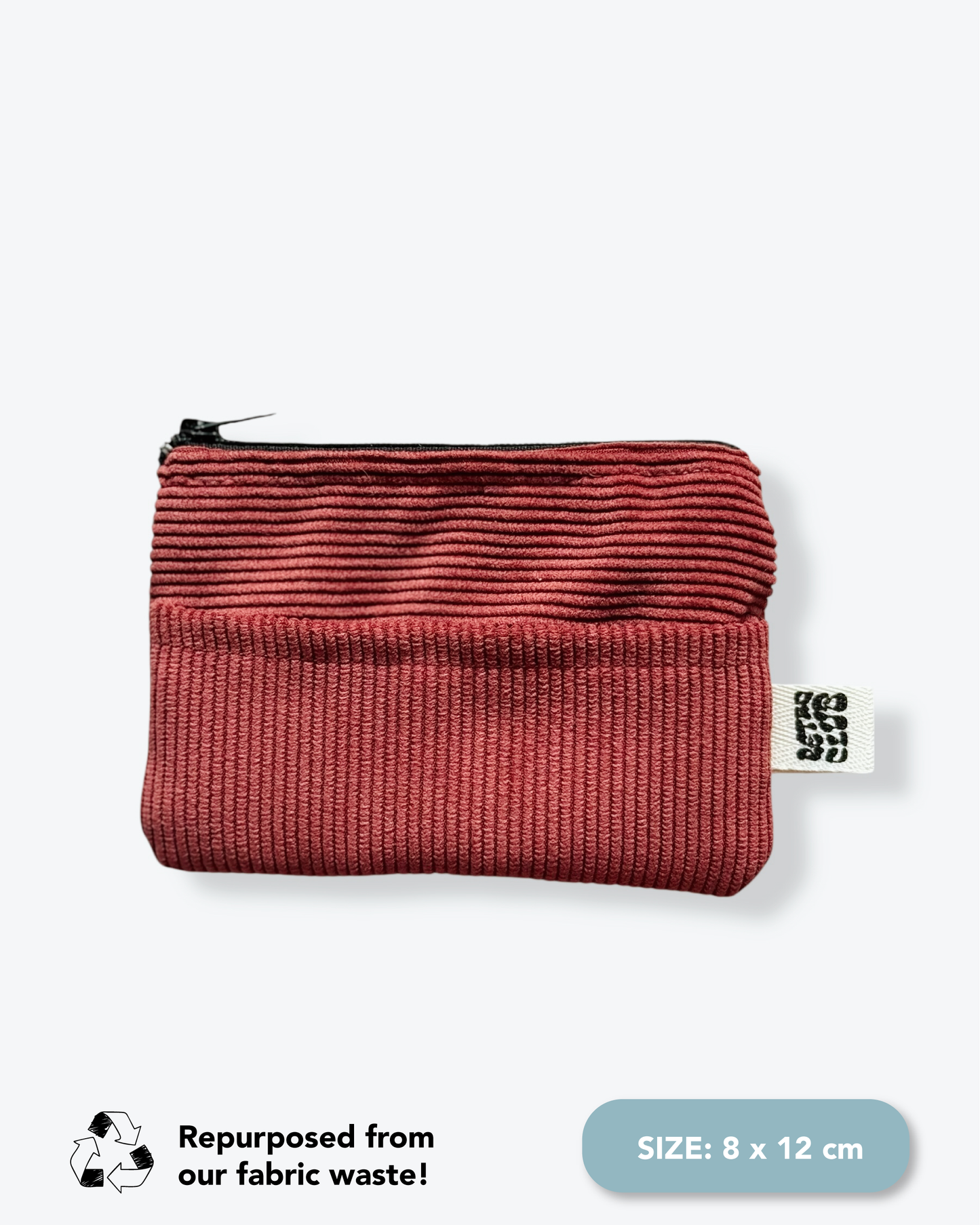 Zero Waste Pouch Set - Red Corduroy