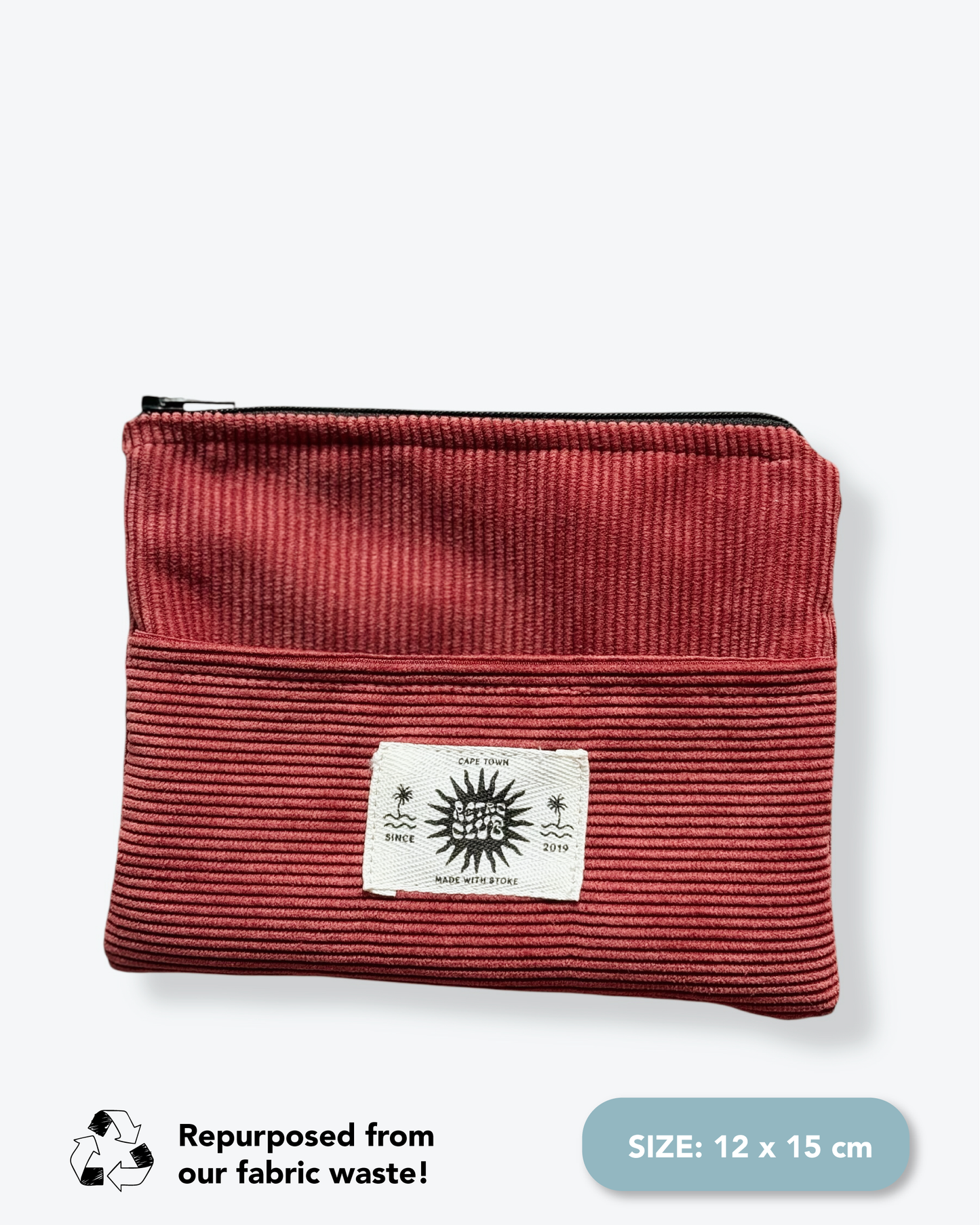 Zero Waste Pouch Set - Red Corduroy