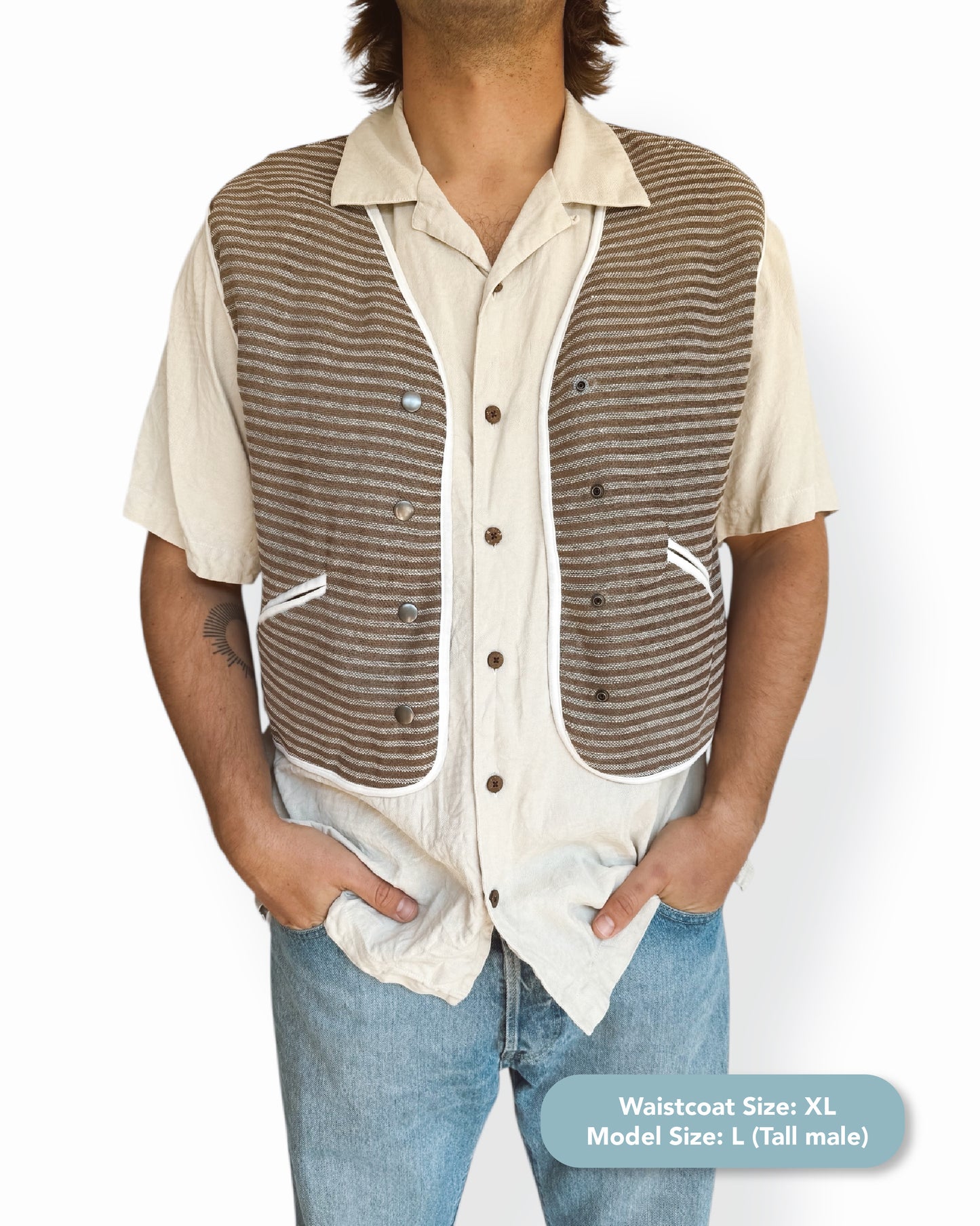 Striped Gilet Waistcoat