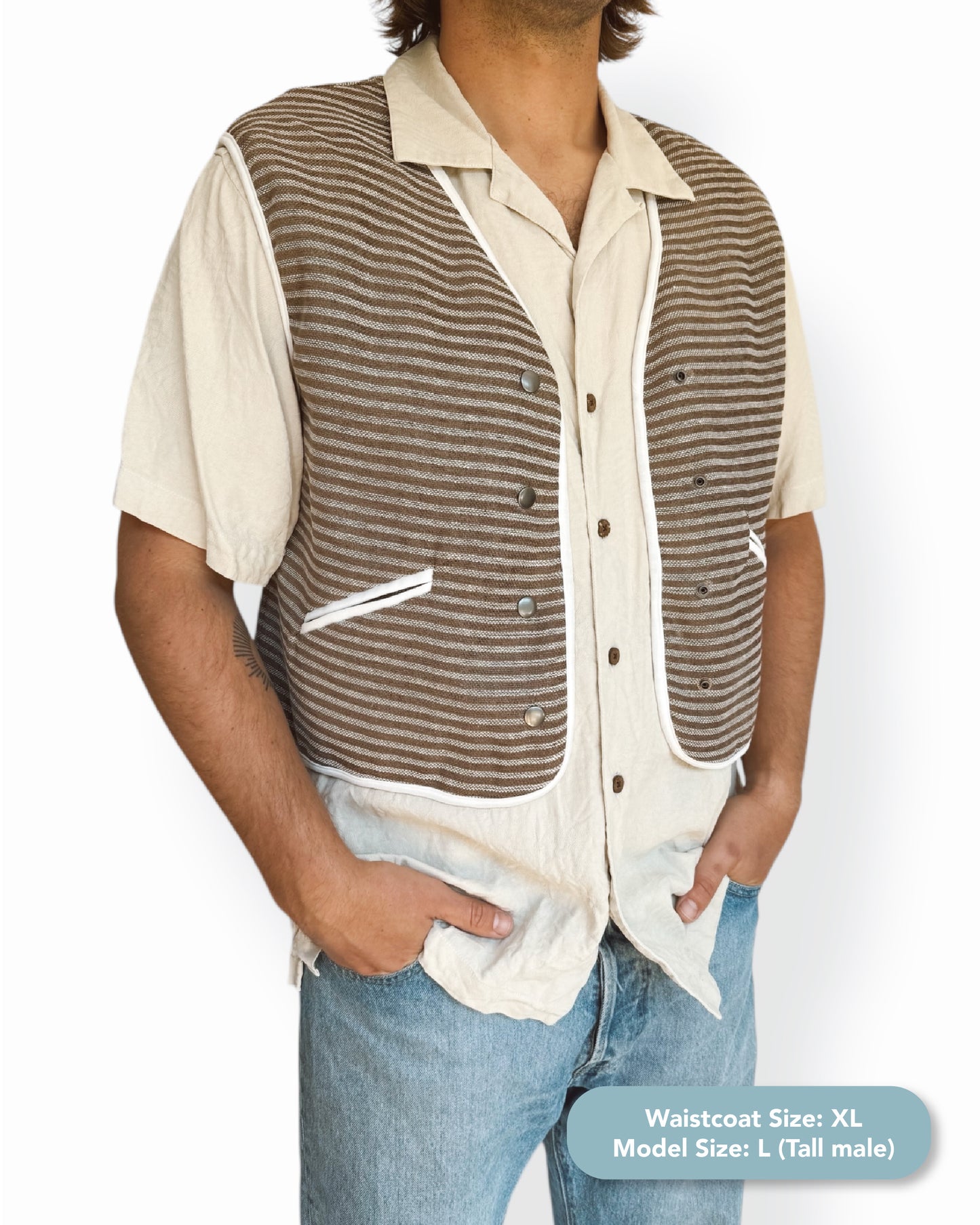 Striped Gilet Waistcoat