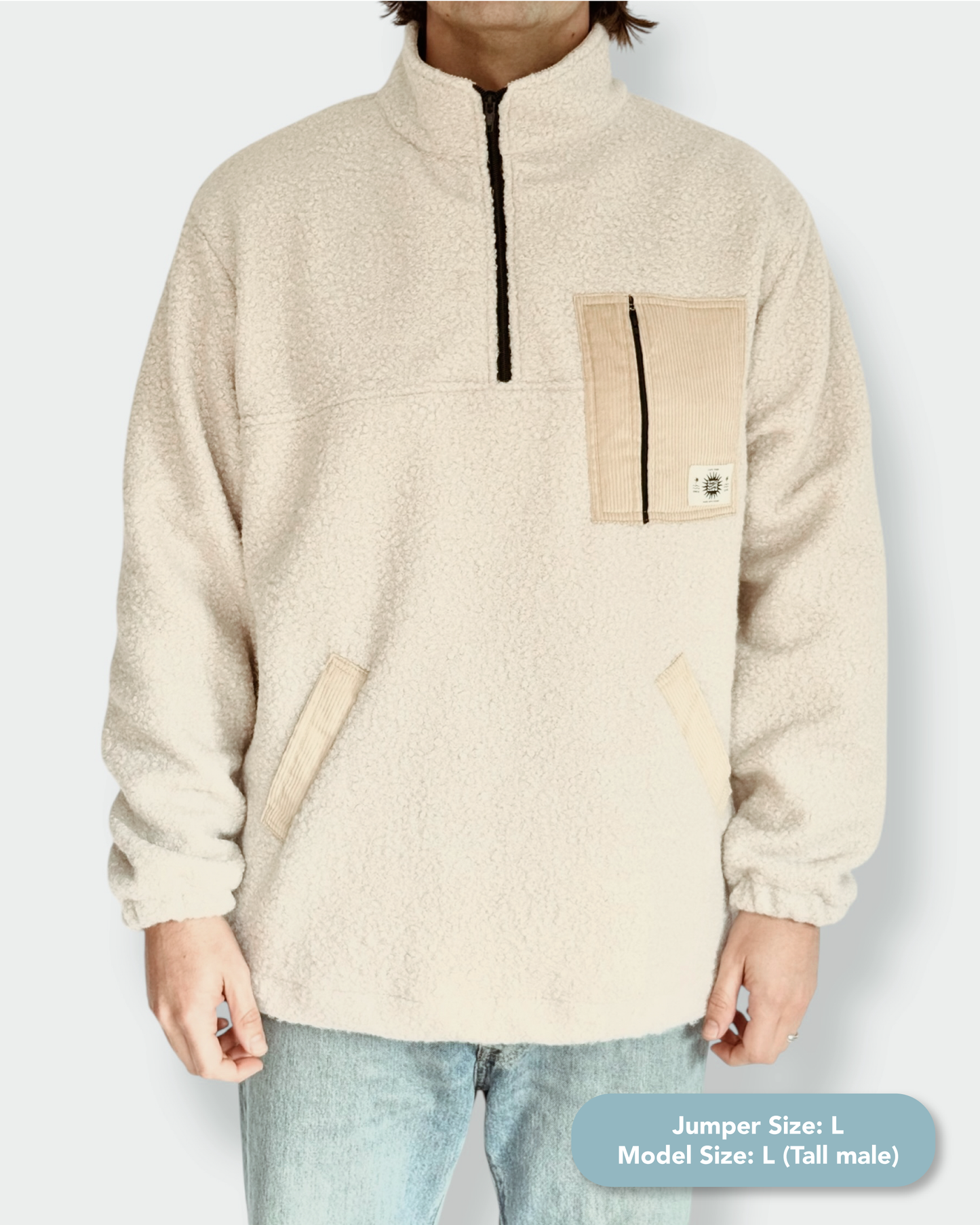 Summit Quarter Zip - Cream Sherpa