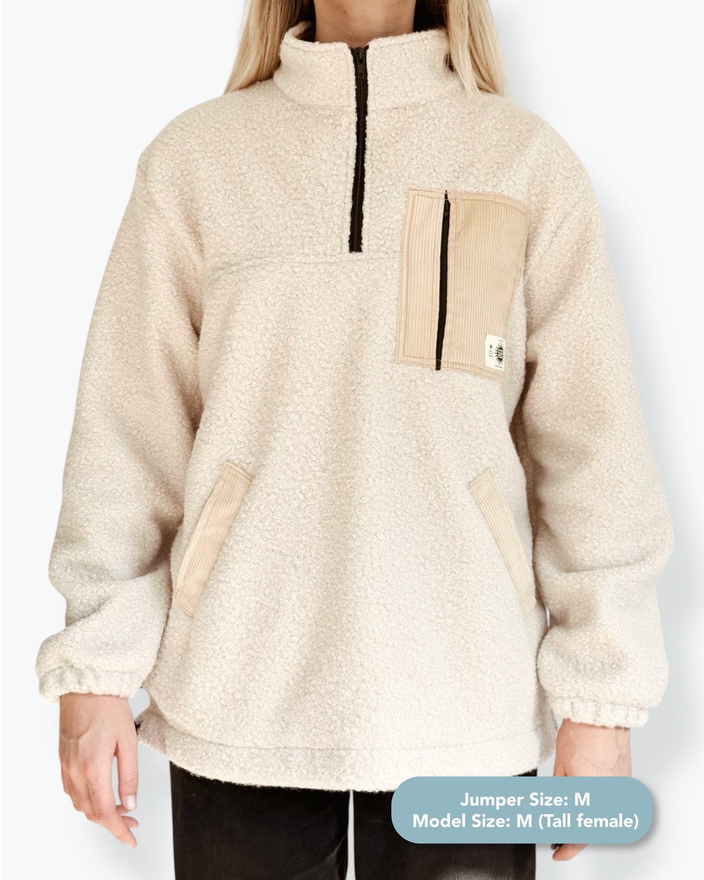 Summit Quarter Zip - Cream Sherpa