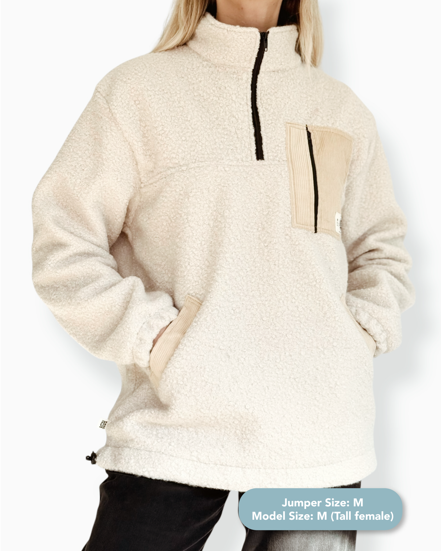 Summit Quarter Zip - Cream Sherpa