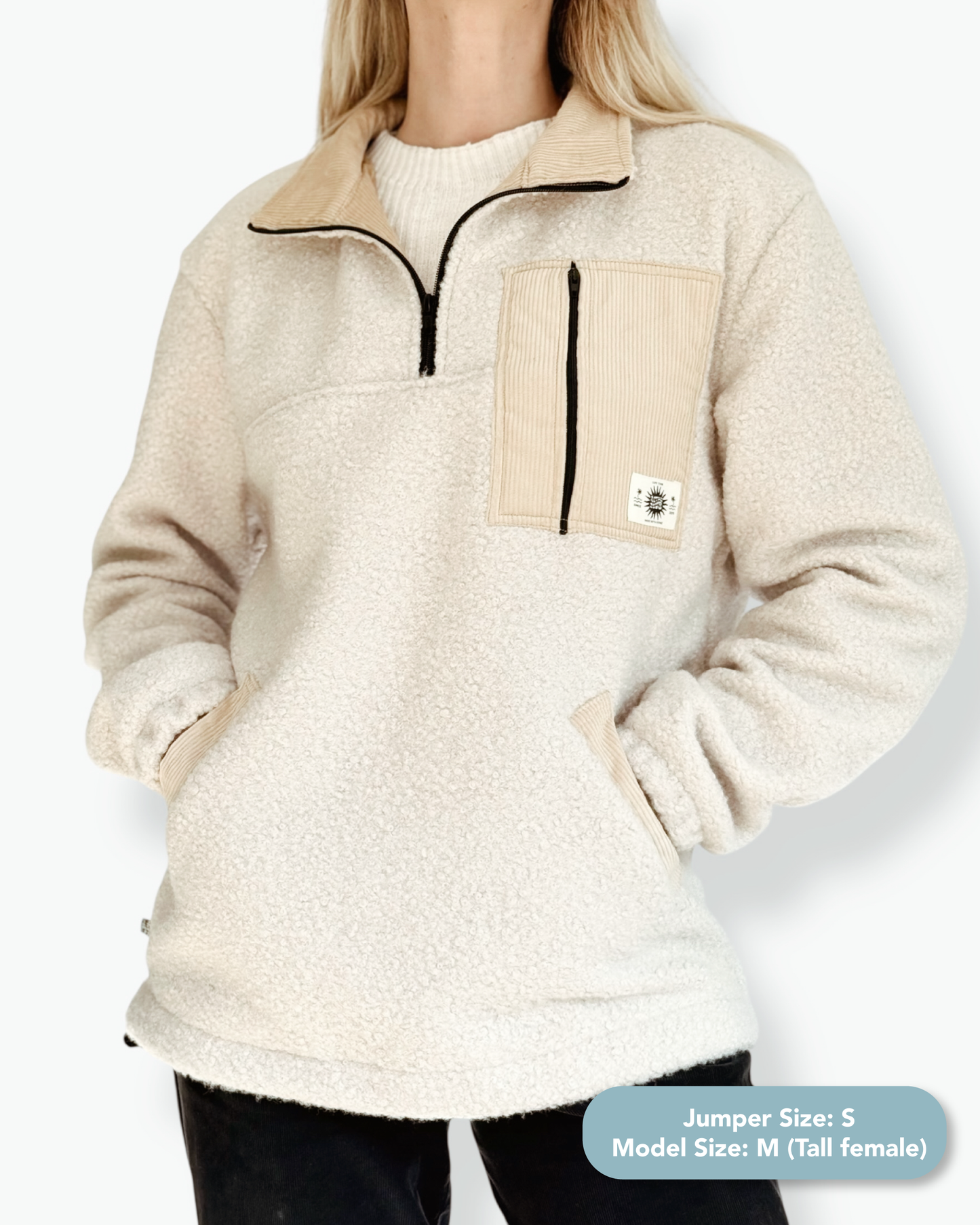 Summit Quarter Zip - Cream Sherpa