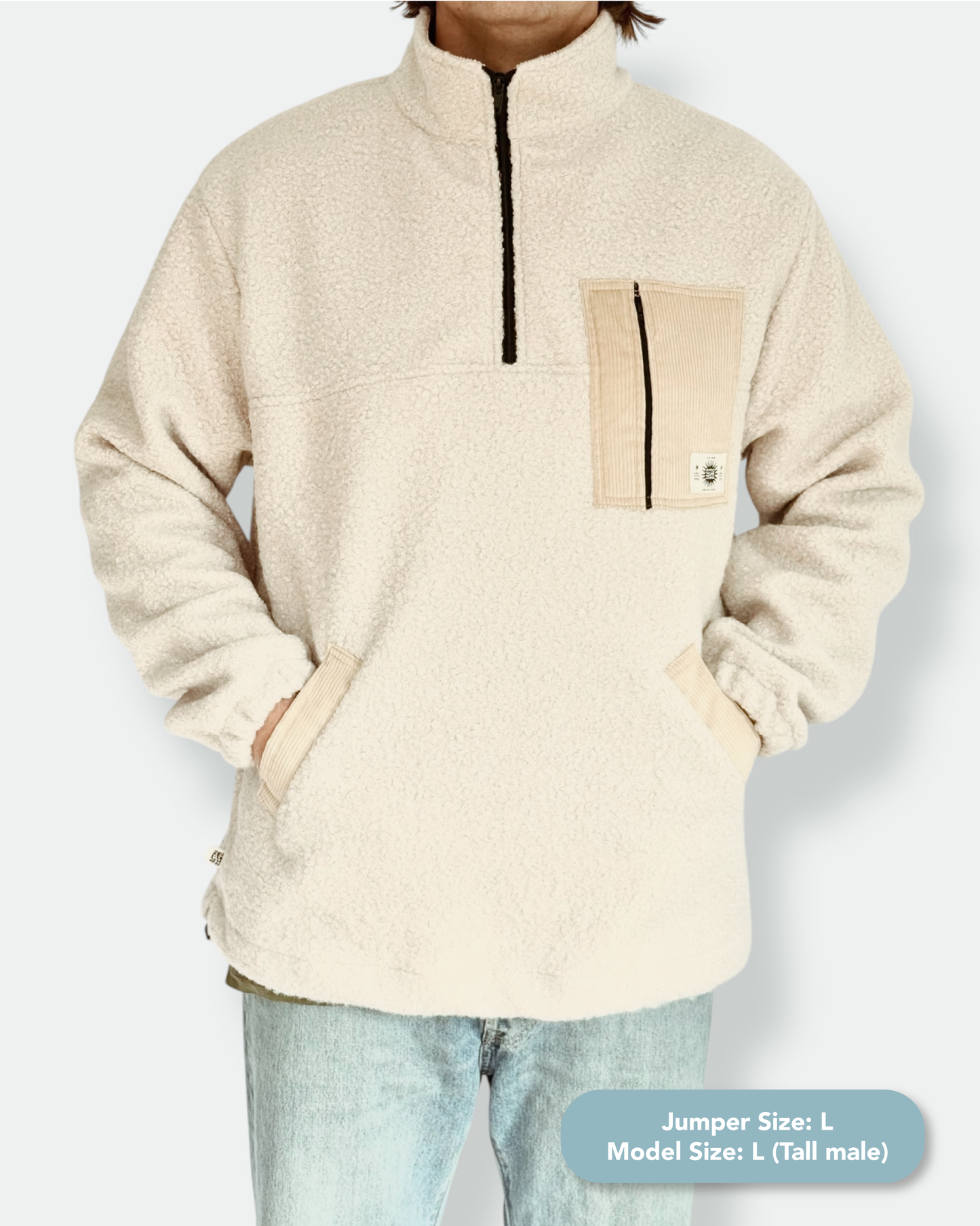 Summit Quarter Zip - Cream Sherpa