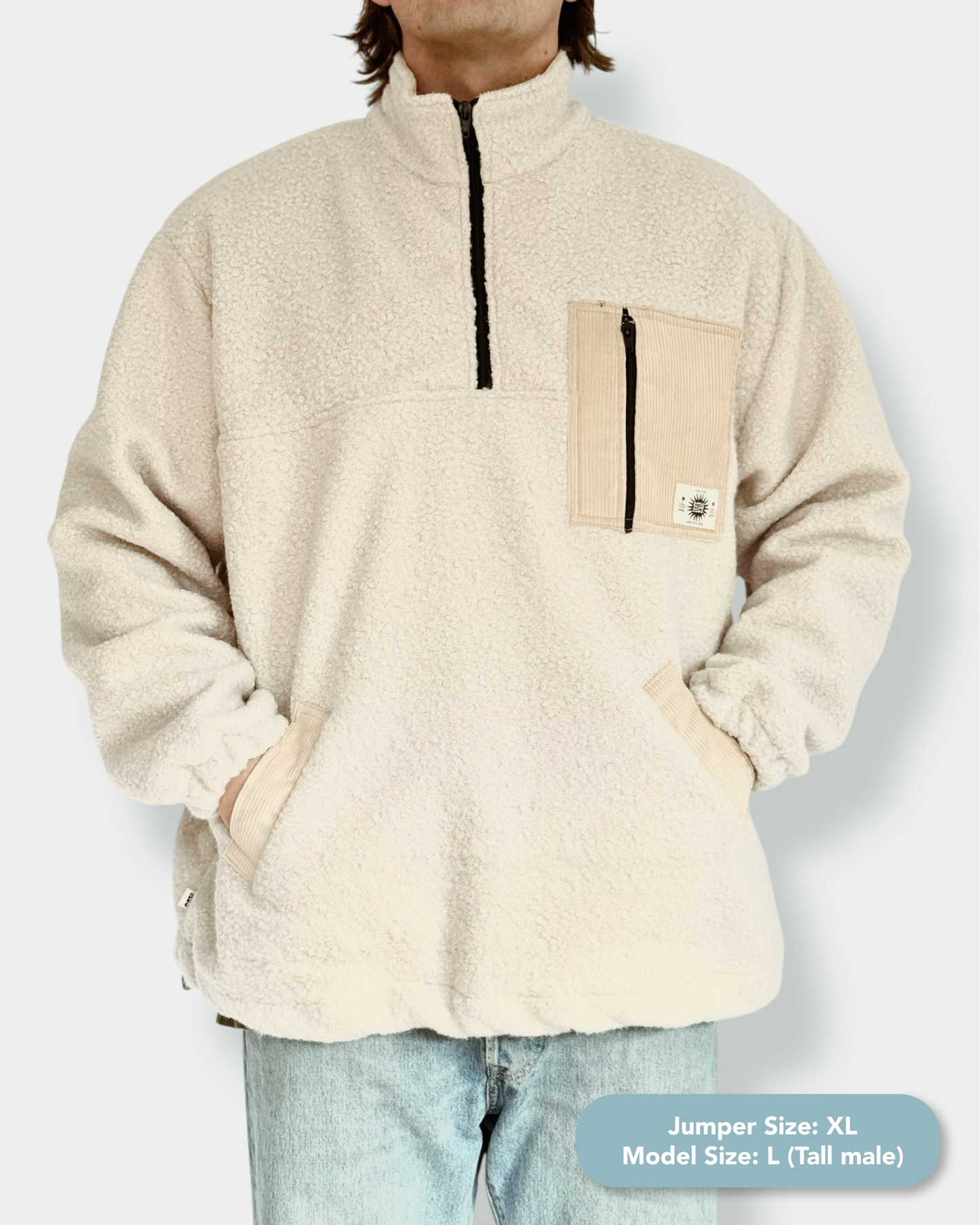 Summit Quarter Zip - Cream Sherpa