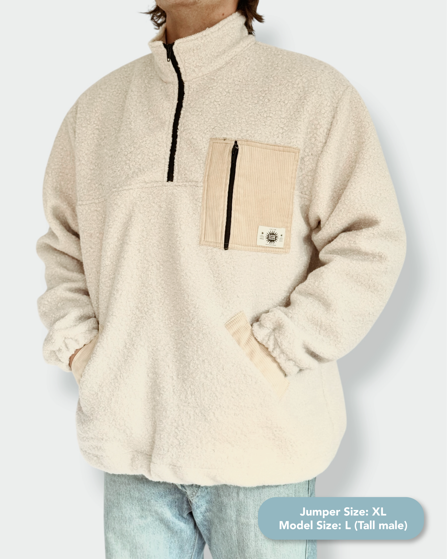 Summit Quarter Zip - Cream Sherpa