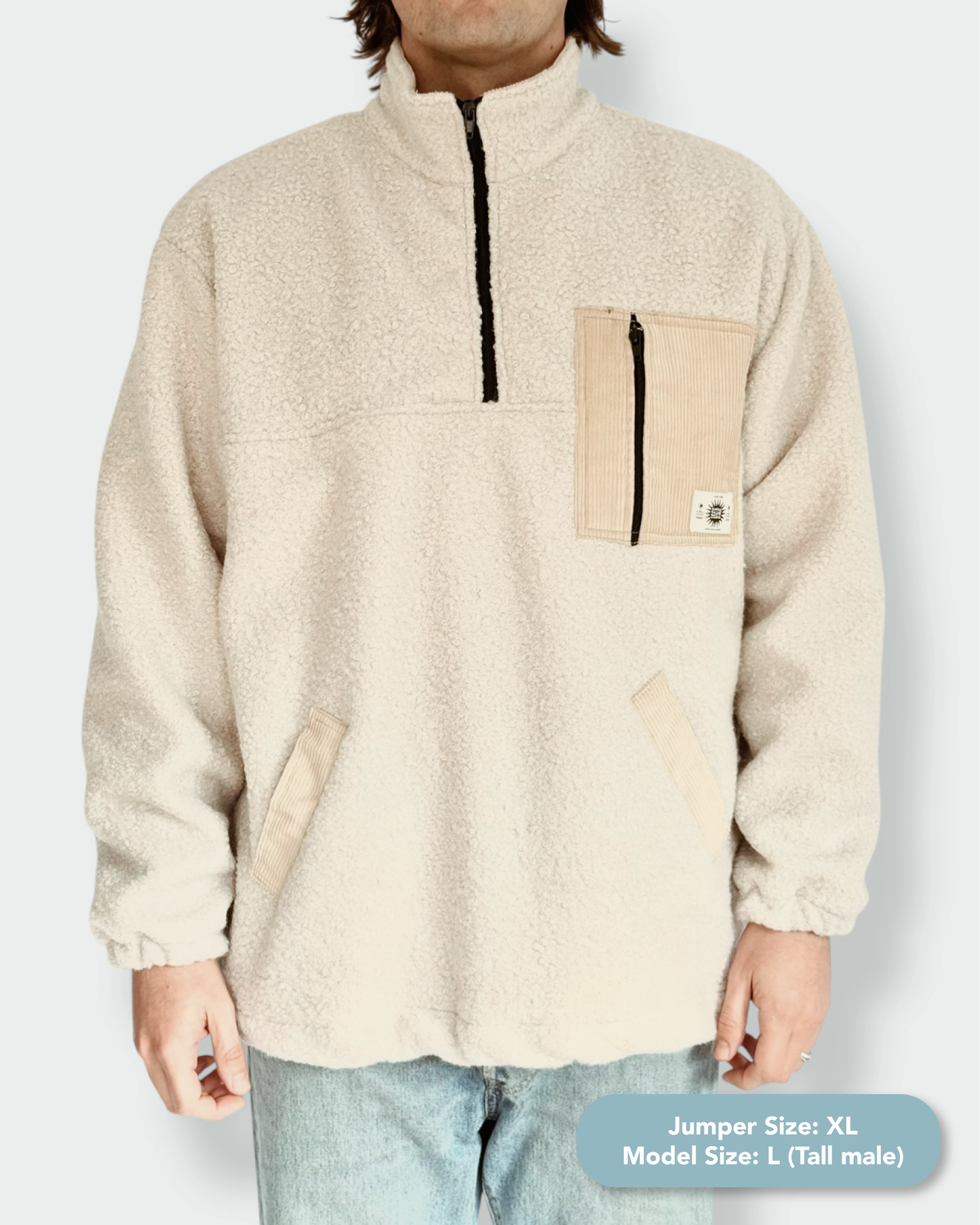 Summit Quarter Zip - Cream Sherpa