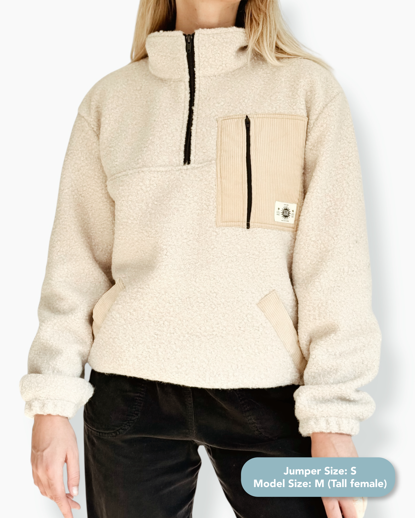 Summit Quarter Zip - Cream Sherpa