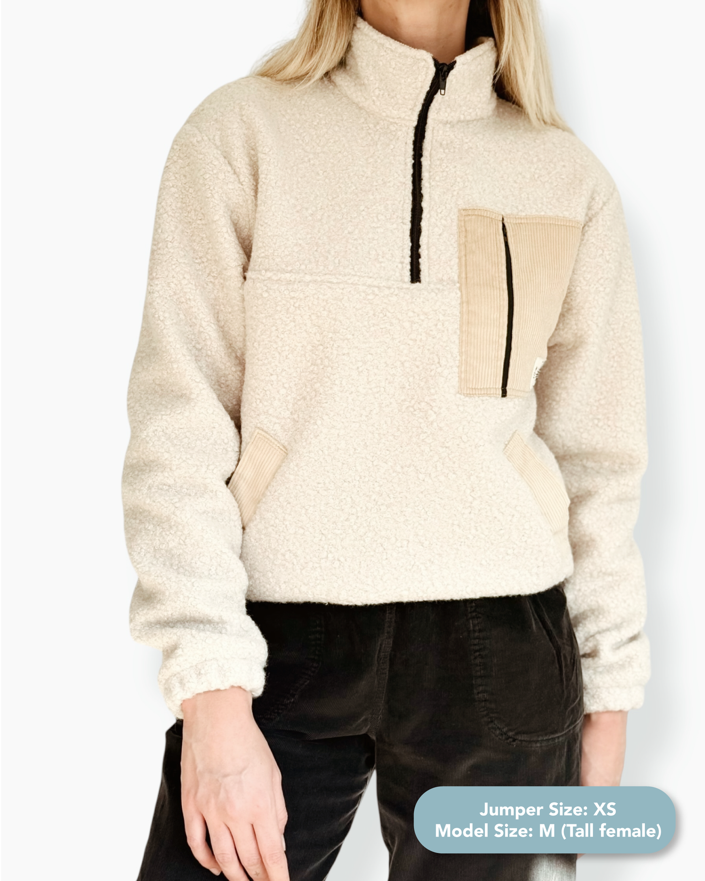 Summit Quarter Zip - Cream Sherpa