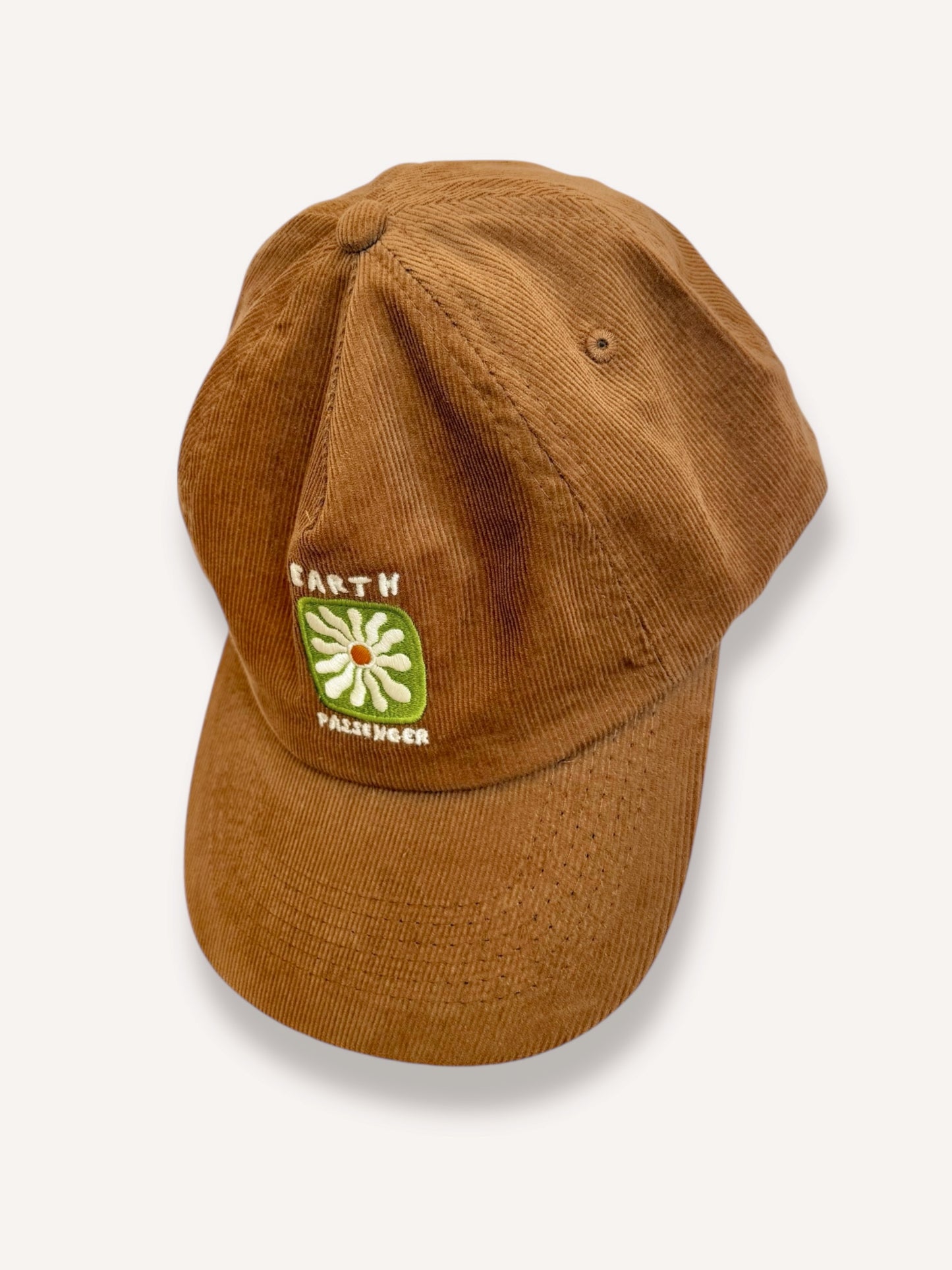 "Earth Passenger" Corduroy Cap (Tan)