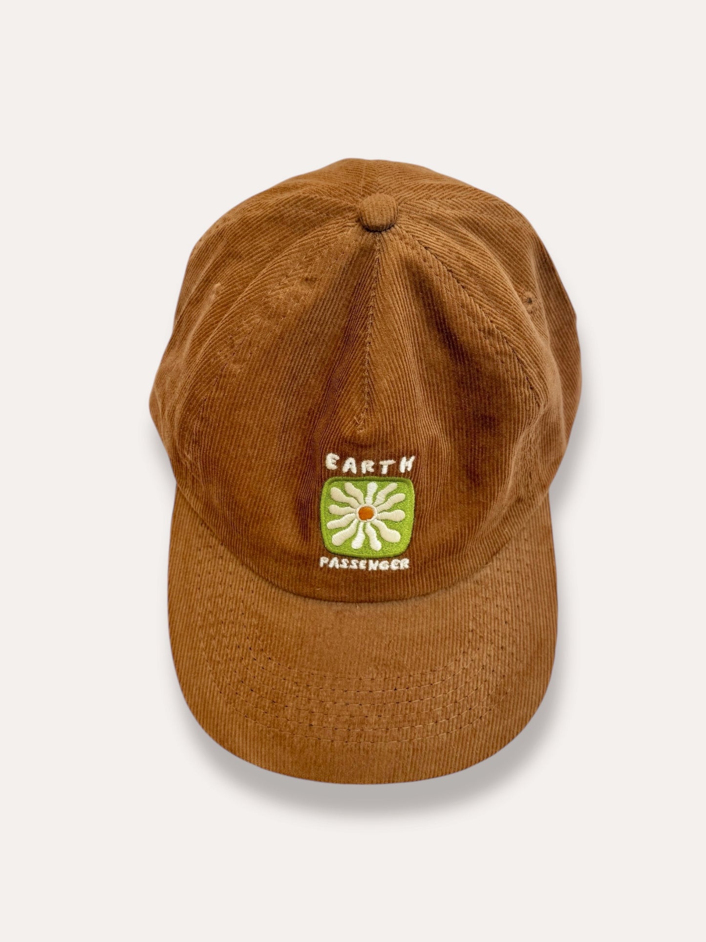 "Earth Passenger" Corduroy Cap (Tan)