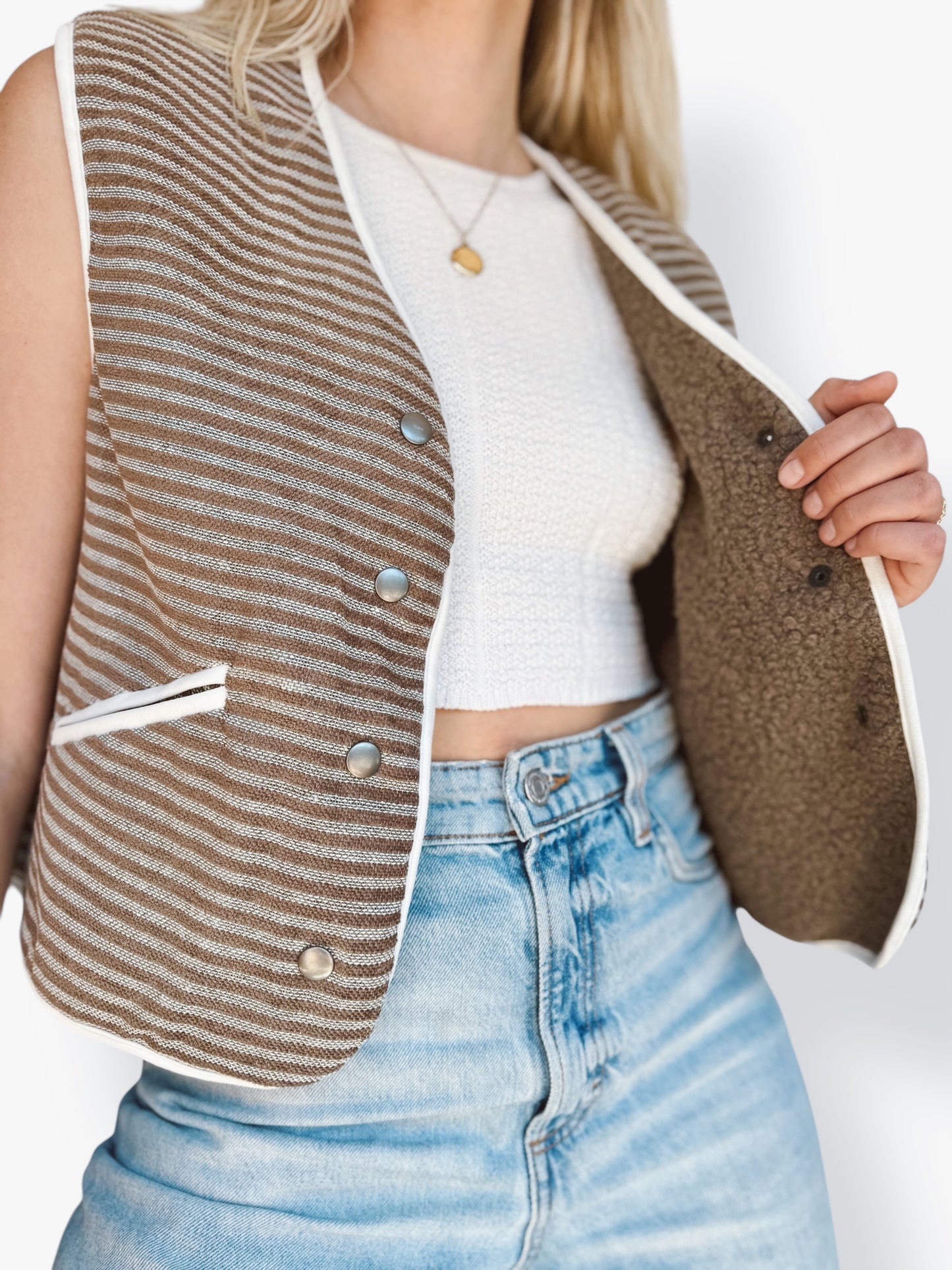 Striped Gilet Waistcoat